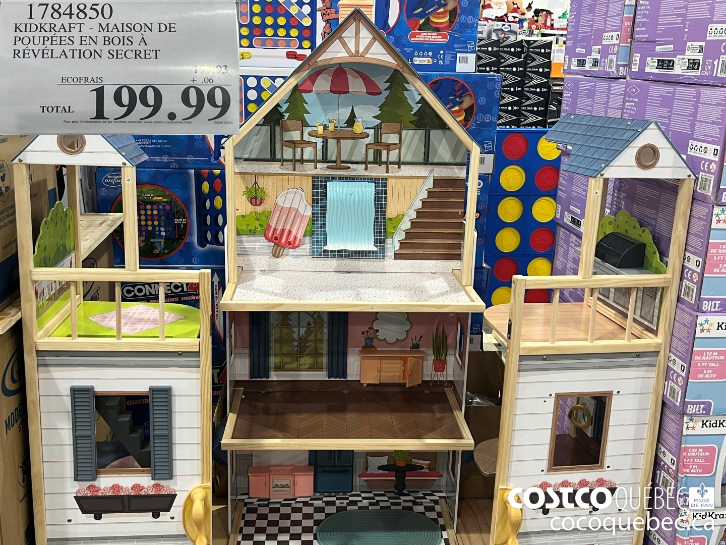 1784850 KIDKRAFT - MAISON DE POUPEES EN BOIS A REVELATION SECRET  $199.99