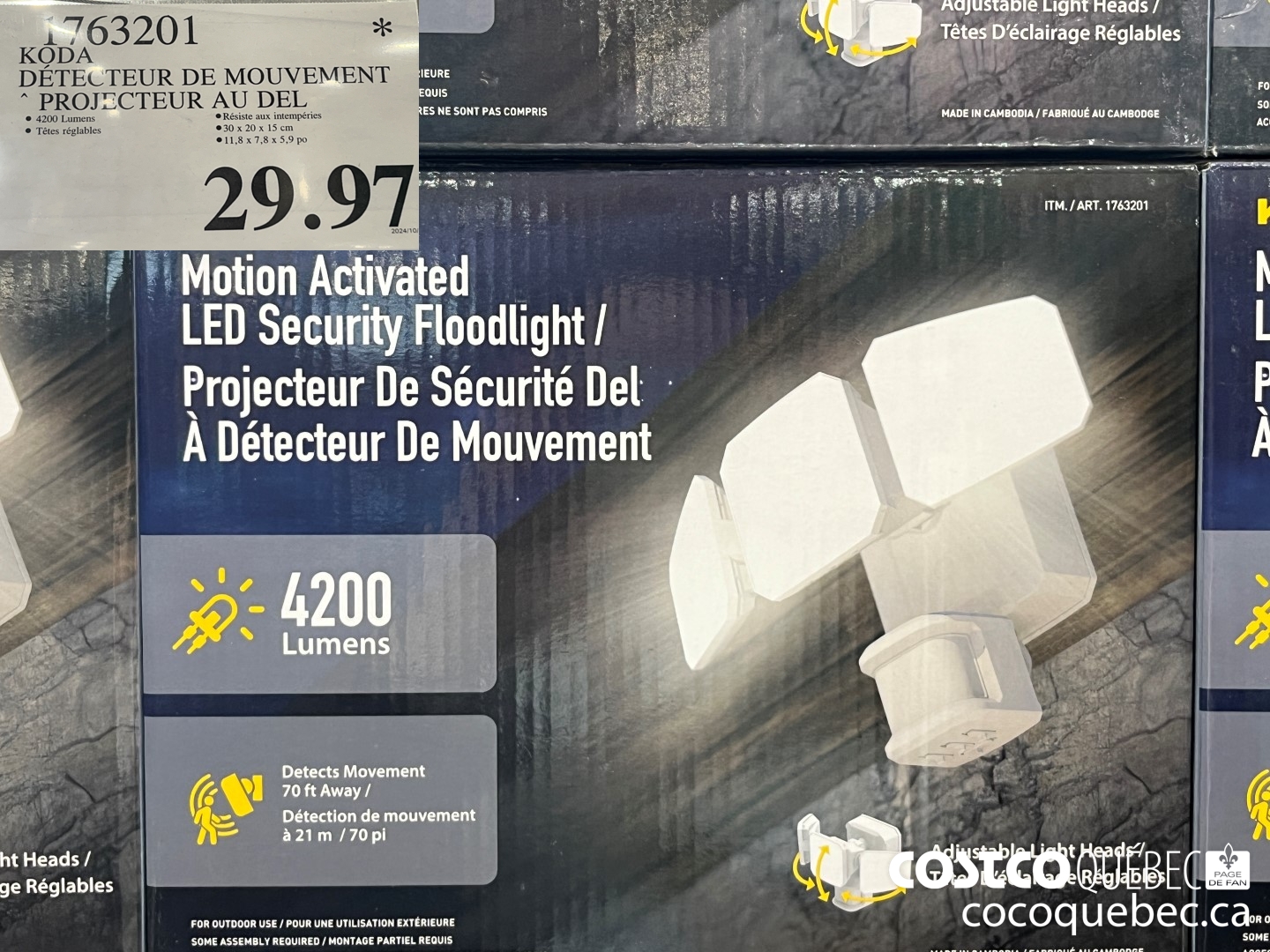 1763201 KODA DETEUCTEUR DE MOUVEMENT  $29.97