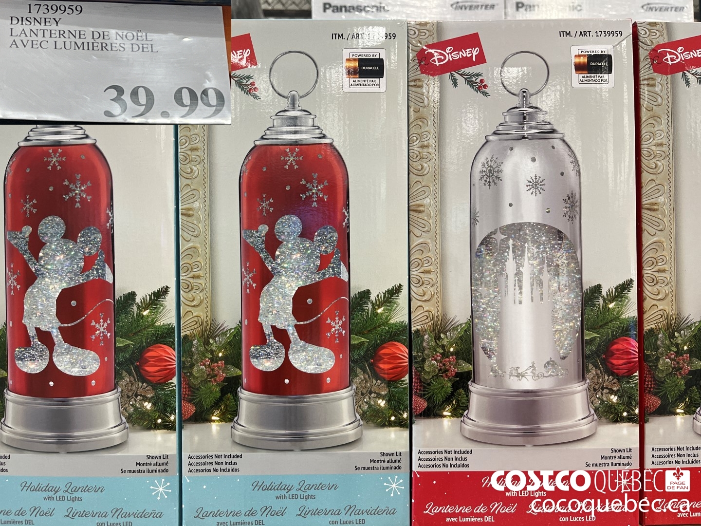 1739959 LANTERNE DE NOEL AVEC LUMIERES DEL  $39.99