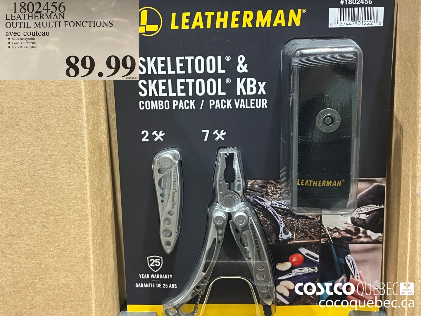 1802456 LEATHERMAN OUTIL MULTI FONCTIONS avec couteau  $89.99