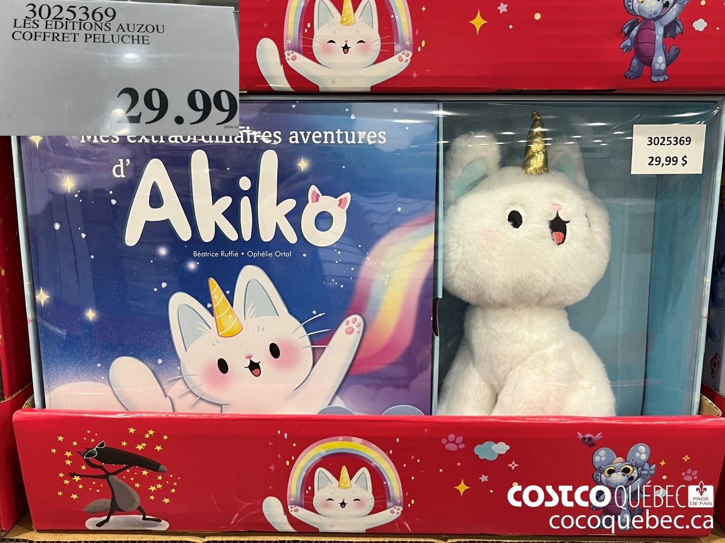 3025369 LES EDITIONS AUZOU COFFRET PELUCHE  $29.99