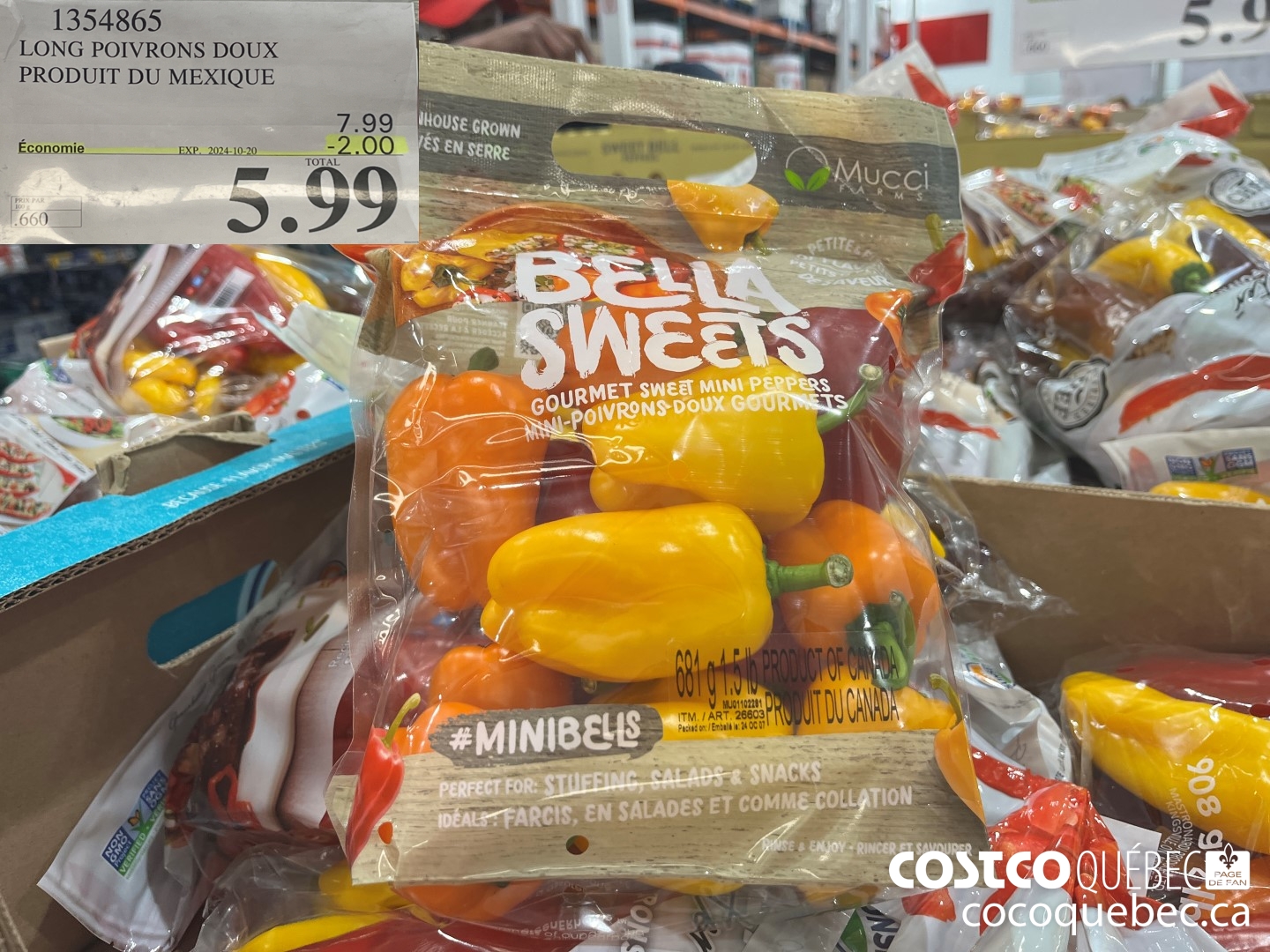 1354865 LONG POIVRONS DOUX PRODUIT DU MEXIQUE ($2.00 INSTANT SAVINGS EXPIRES ON 2024-10-20) $5.99