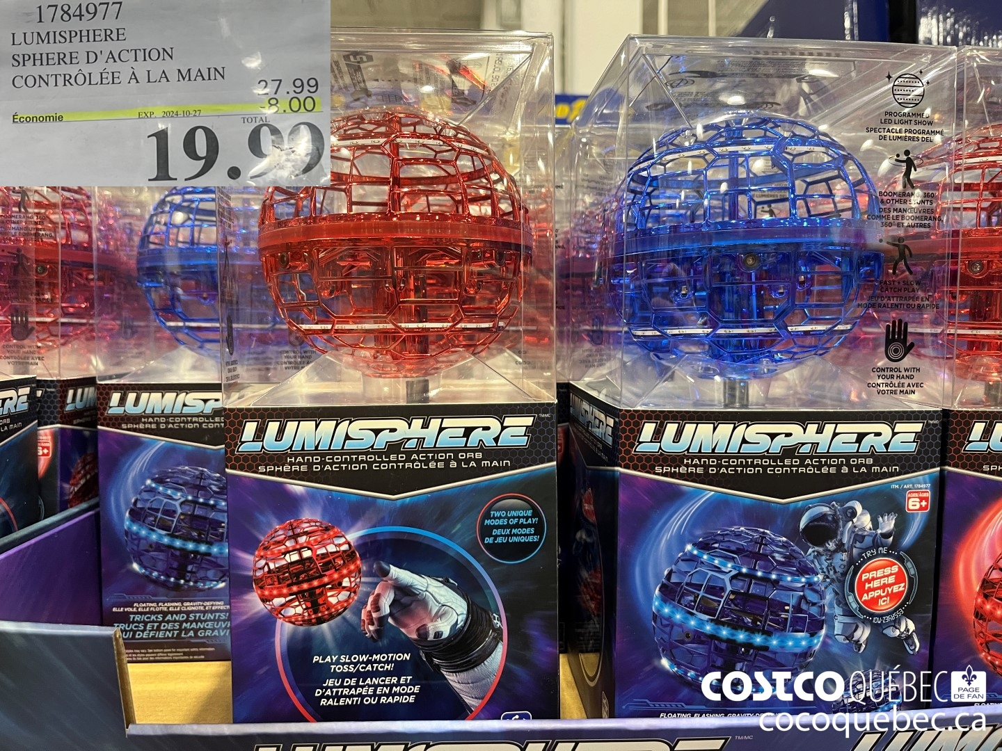1784977 LUMISPHERE SPHERE D'ACTION CONTROLEE A LA MAIN  ($8.00 INSTANT SAVINGS EXPIRES ON 2024-10-27) $19.99