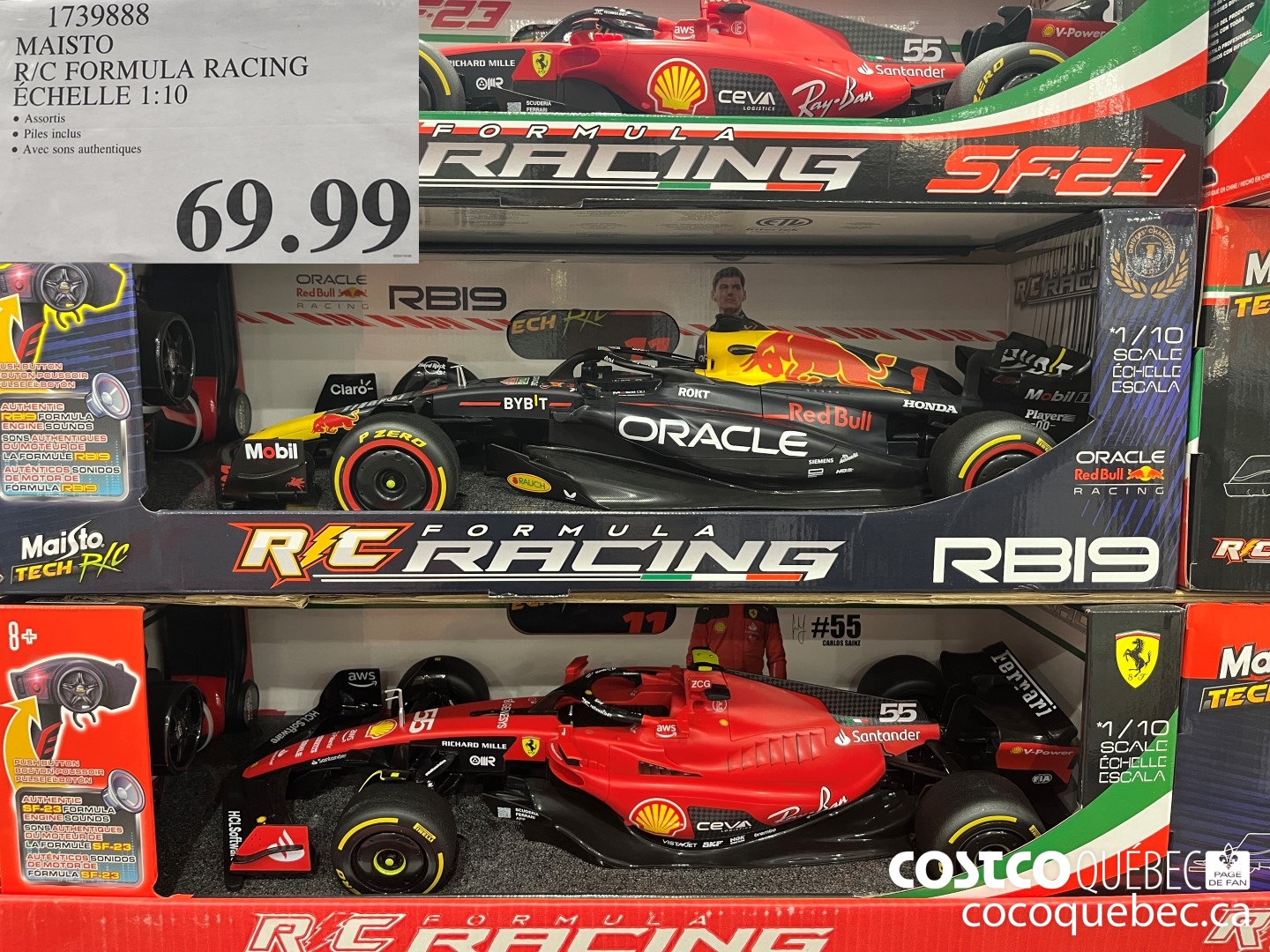 1739888 MAISTO R/C FORMULA RACING ECHELLE 1:10  $69.99