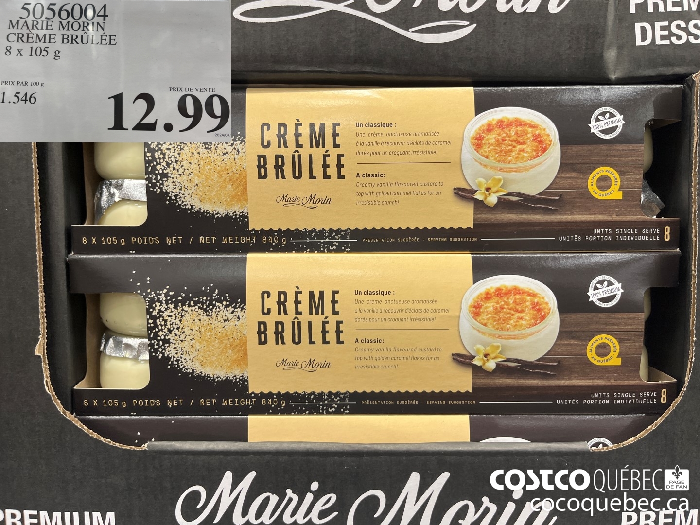505600 MARIE MORIN CREME BRULEE 8x 105 g  $12.99