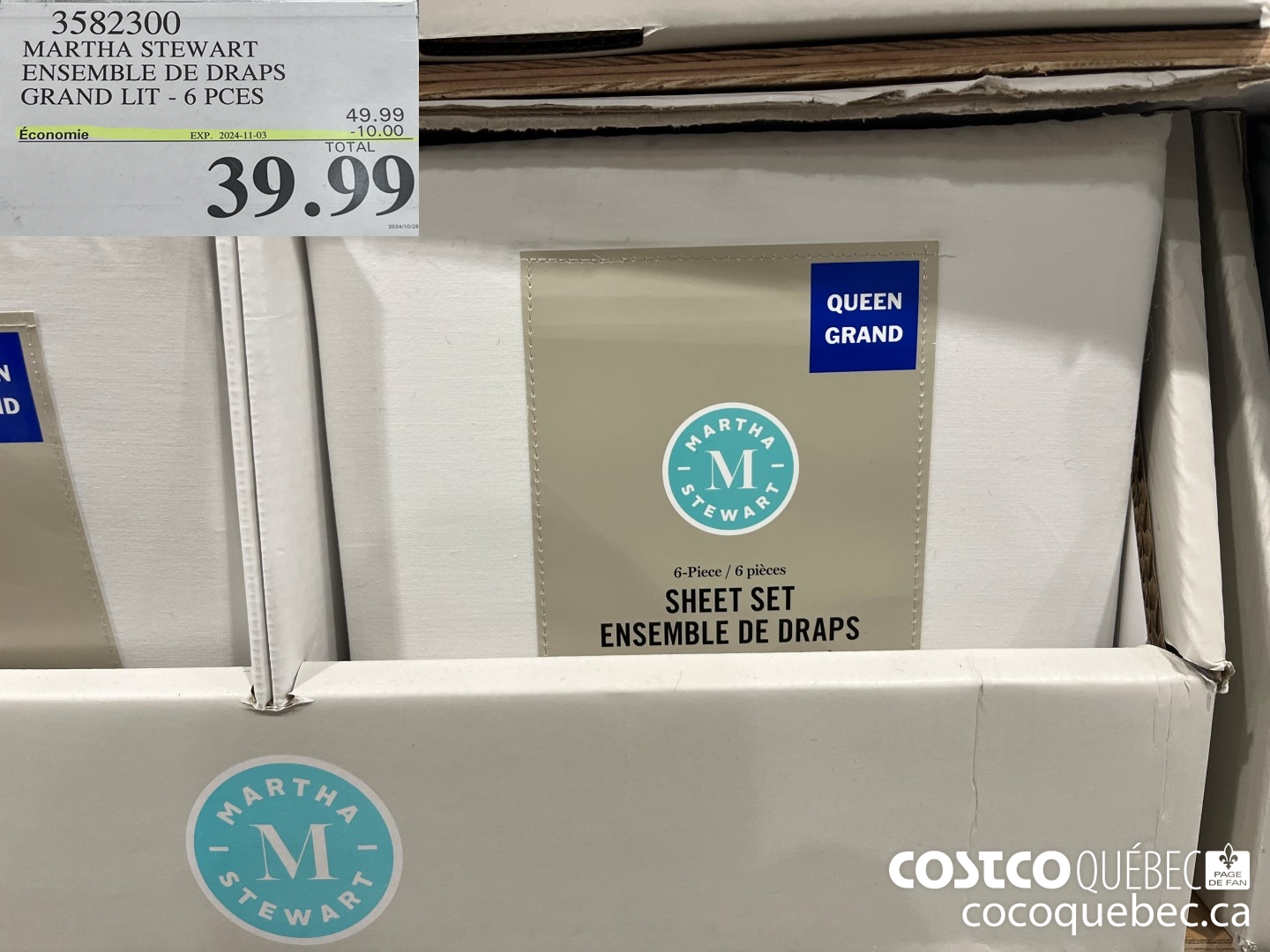 3582300 MARTHA STEWART ENSEMBLE DE DRAPS GRAND LIT - 6 PCES  ($10.00 INSTANT SAVINGS EXPIRES ON 2024-11-03) $39.99