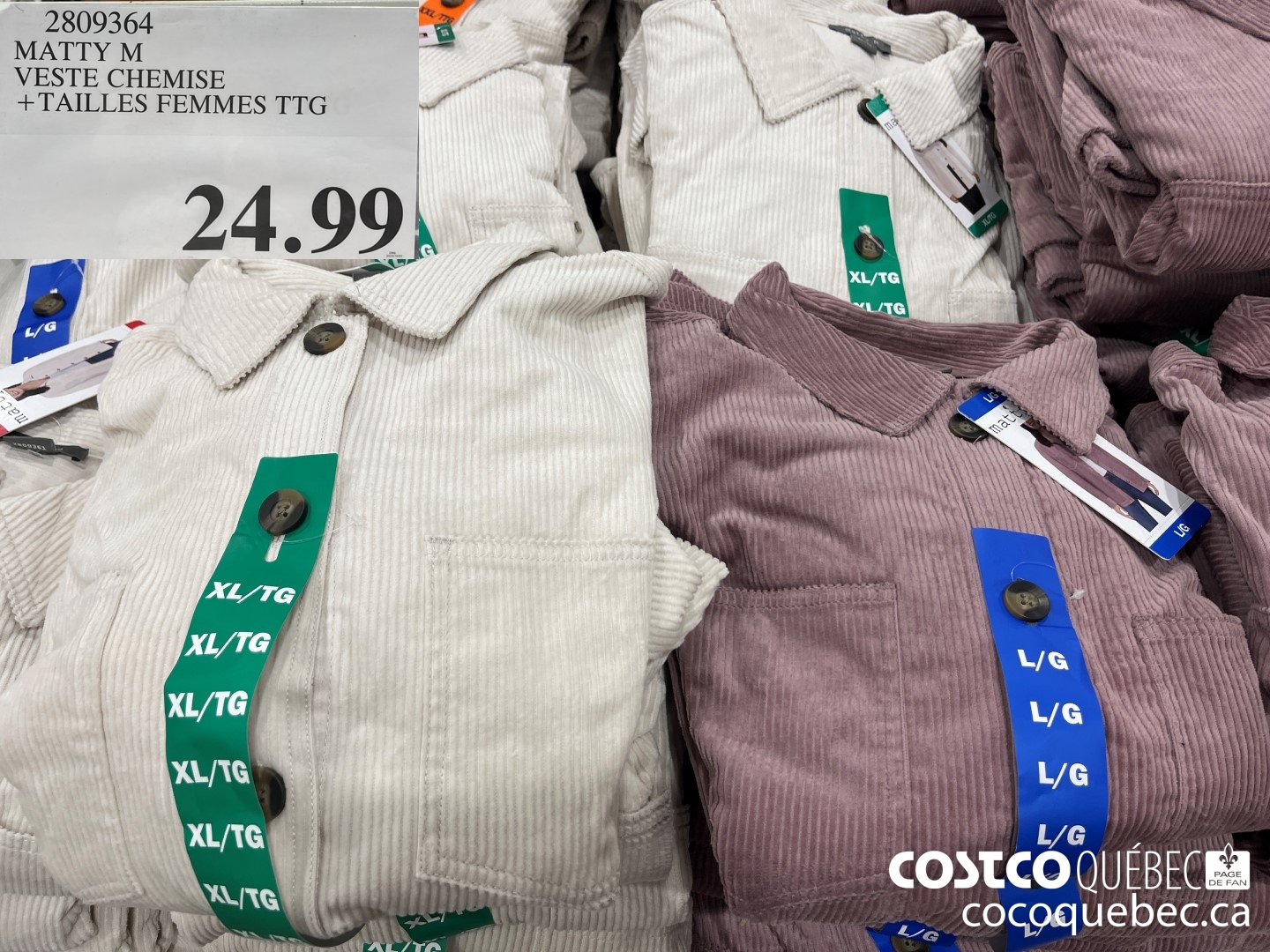 2809364 MATTY M VESTE CHEMISE + TAILLES FEMMES TTG  $24.99