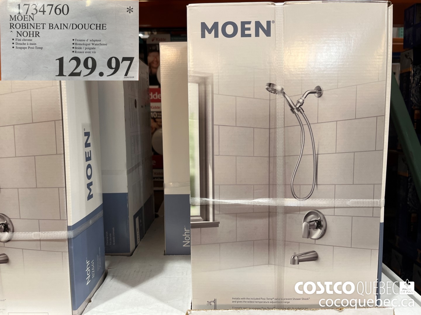 1734760 MOEN ROBINET BAIN/DOUCHE NOHR  $129.97