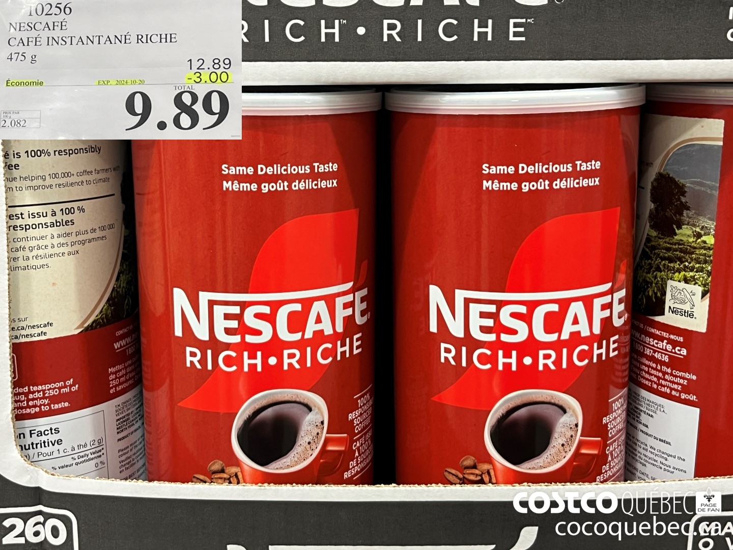 10256 NESCAFE CAFE INSTANT ($3.00 INSTANT SAVINGS EXPIRES ON 2024-10-27) $9.99