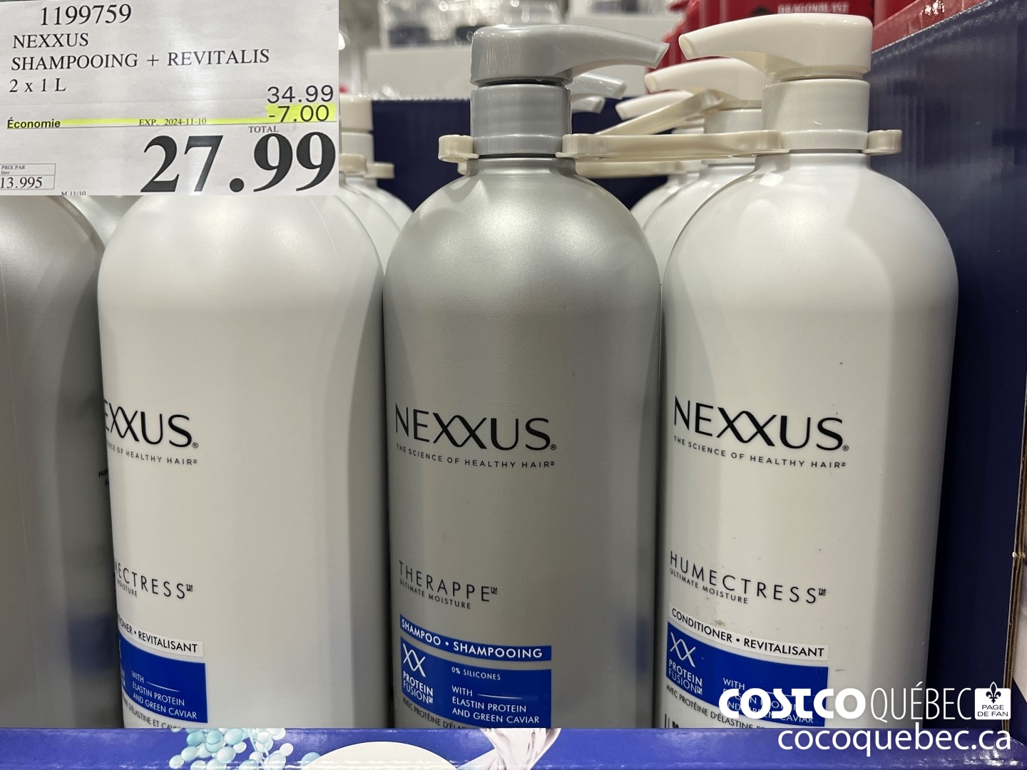 1199759 NEXXUS SHAMPOING ++ REVIT ALIS 2 x1L  ($7.00 INSTANT SAVINGS EXPIRES ON 2024-11-10) $27.99