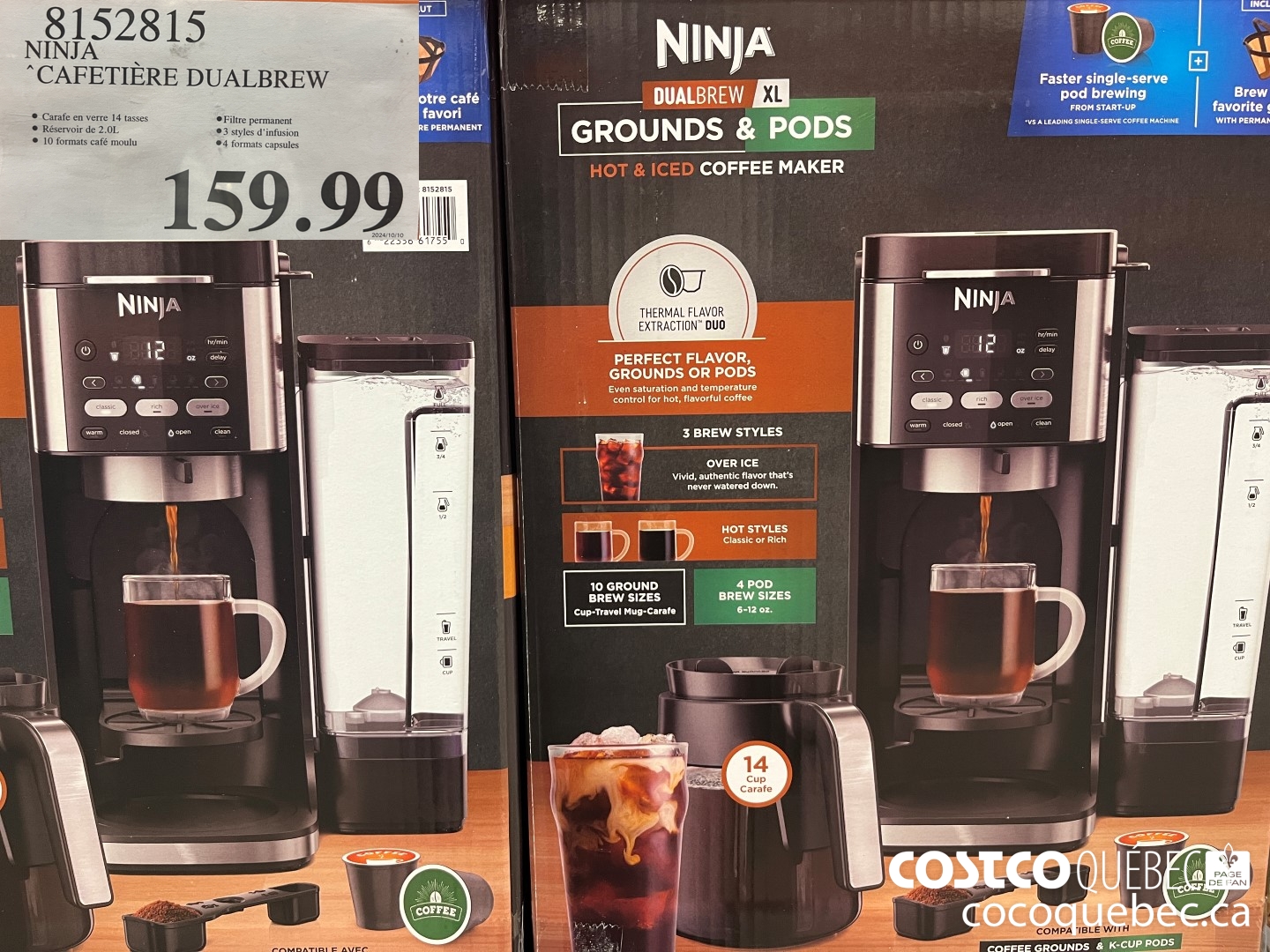 8152815 NINJA CAFETIERE DUALBREW $159.99
