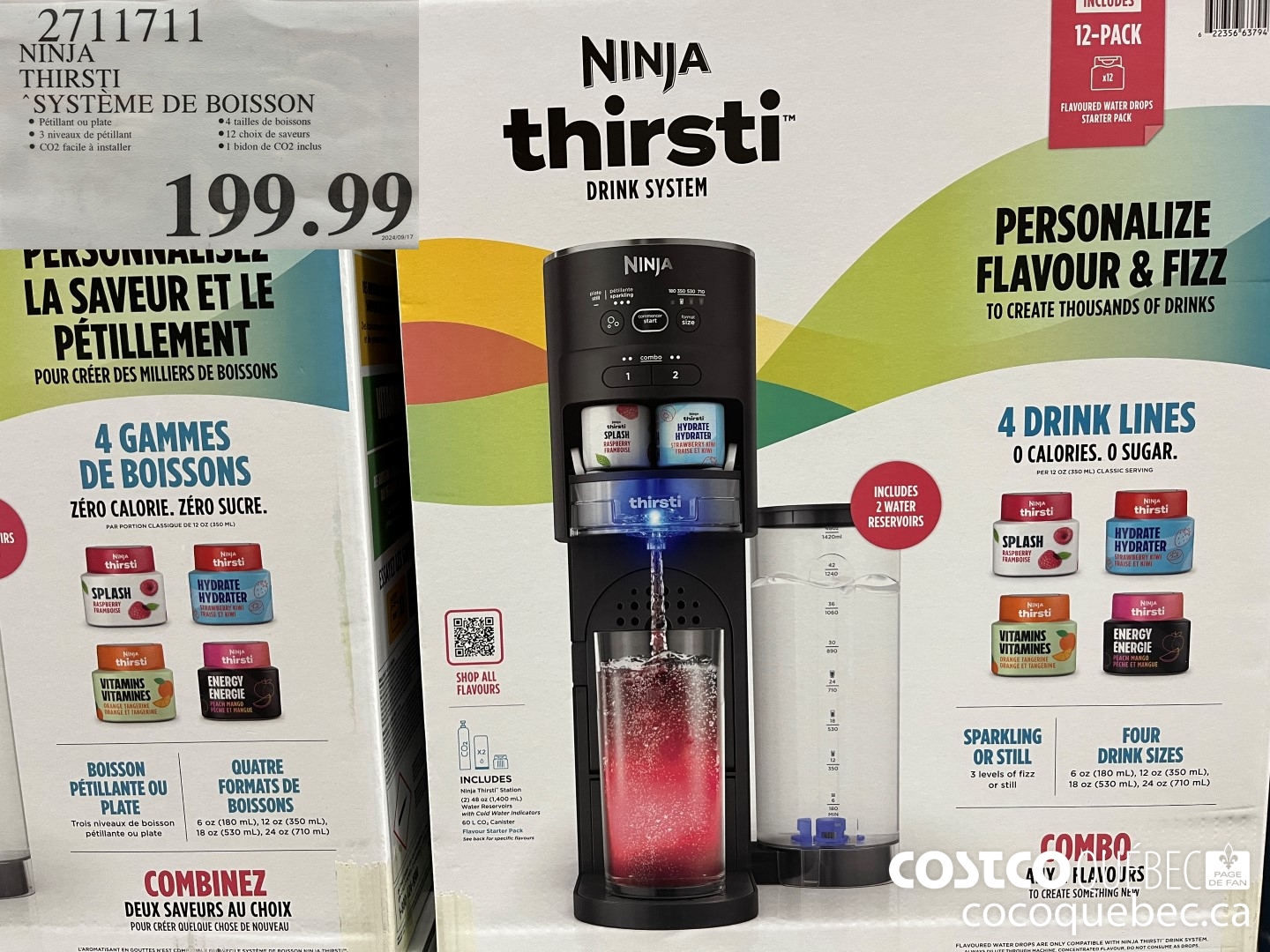2711711 NINJA THIRSTI SYSTEME DE BOISSON  $199.99