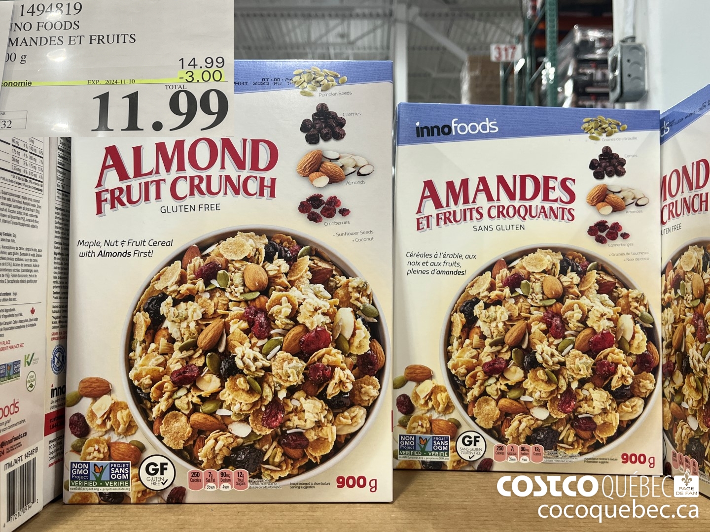 1494819 NO FOODS MANDES ET FRUITS  ($3.00 INSTANT SAVINGS EXPIRES ON 2024-11-10) $11.99