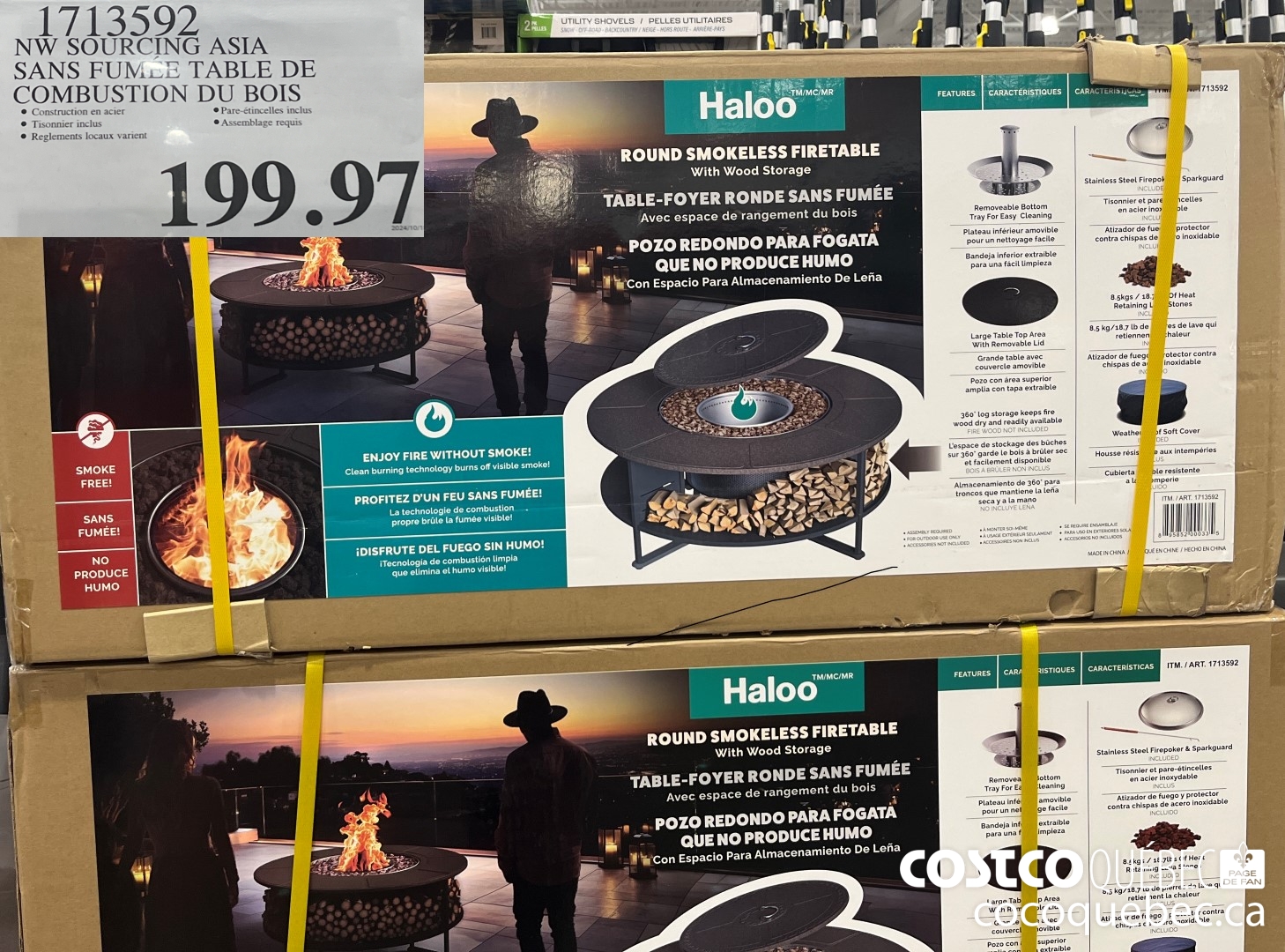 1713592 NW SOURCING ASIA SANS FUMEE TABLE DE COMBUSTION DU BOIS  $199.97