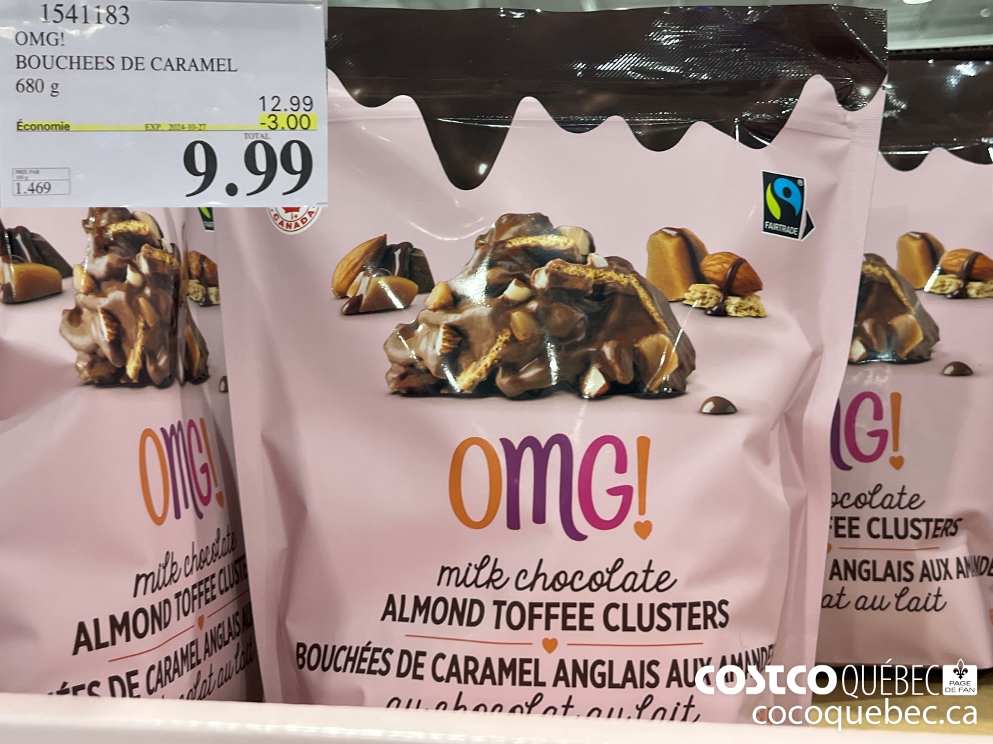 1541183 OMG BOUCHEES DE CARAMEL  ($3.00 INSTANT SAVINGS EXPIRES ON 2024-10-27) $9.99