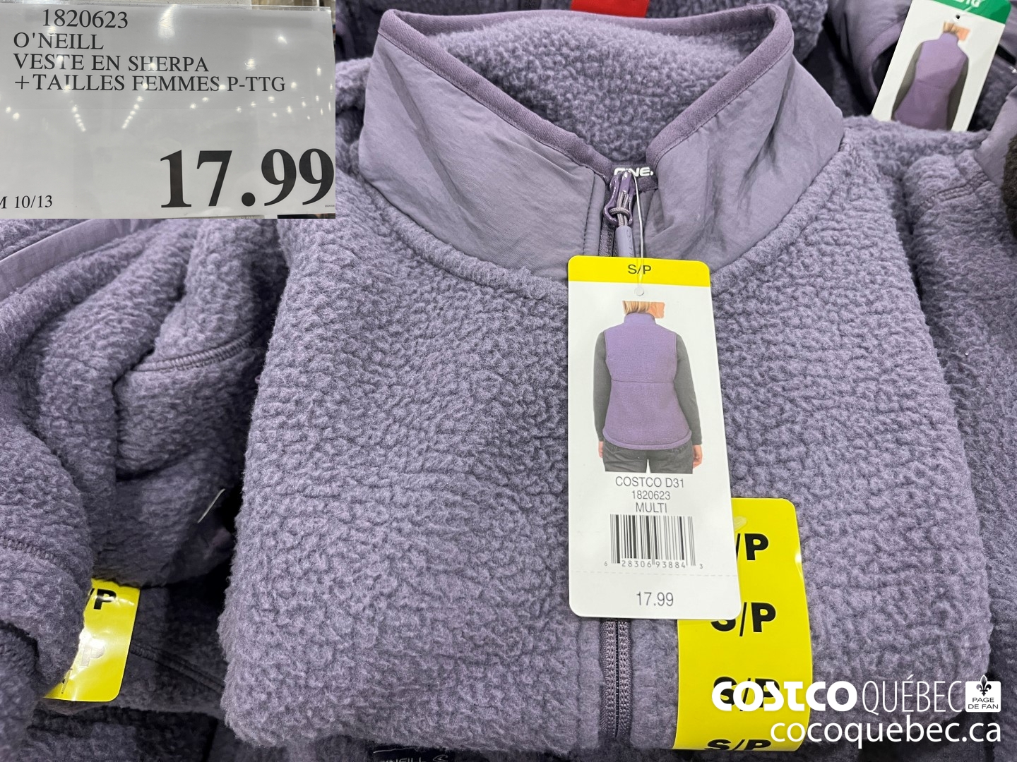 1820623 O'NEILL VESTE EN SFERPA FEMMES P-TTG  $17.99