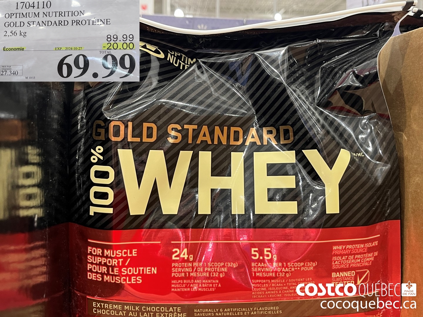 1704110 OPTIMUM NUTRITION GOLD STANDARD PROTE!NE  ($20.00 INSTANT SAVINGS EXPIRES ON 2024-10-27) $69.99