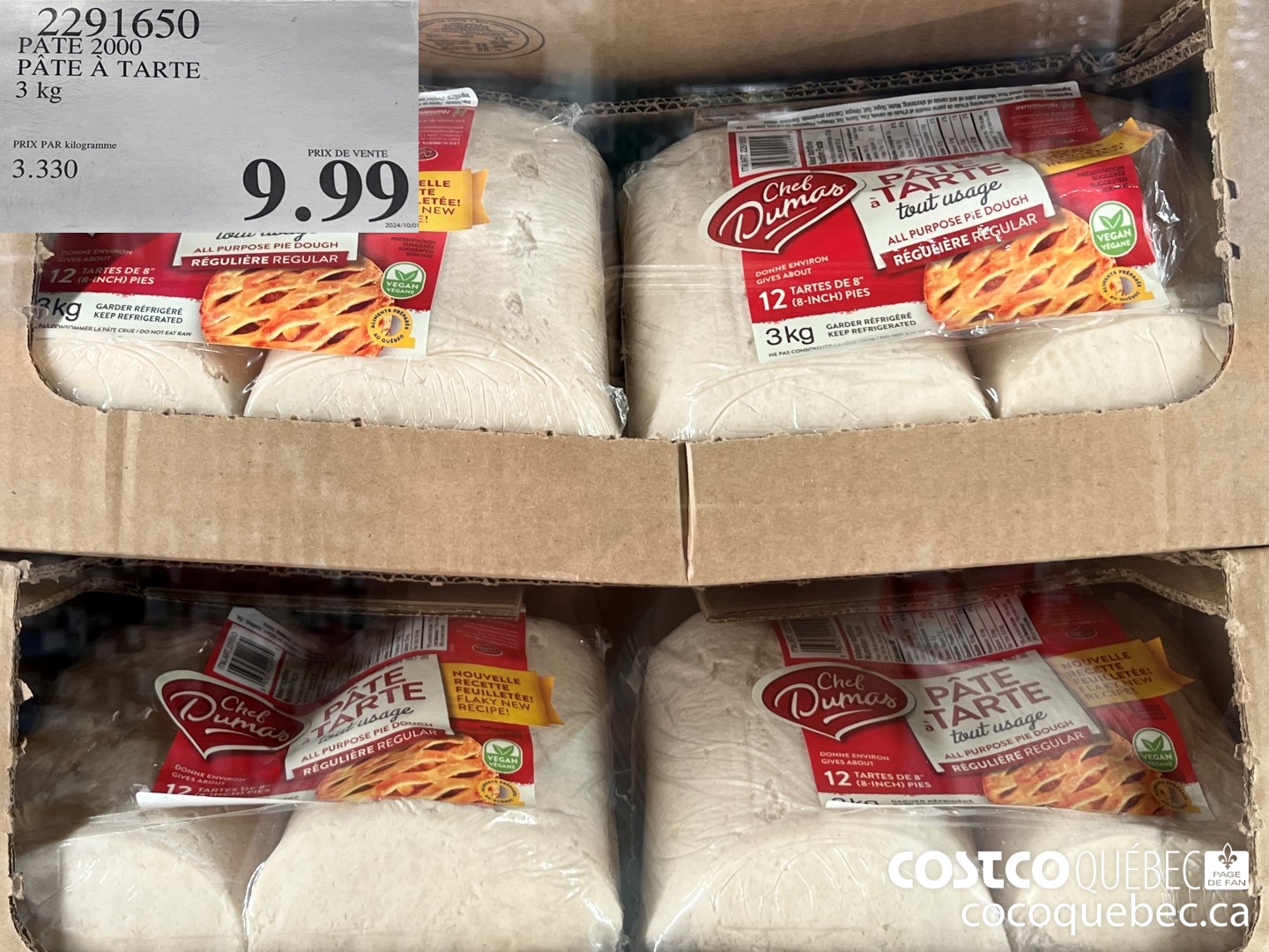 2291650 PATE 2000 PATE A TARTE 3 kg  $9.99