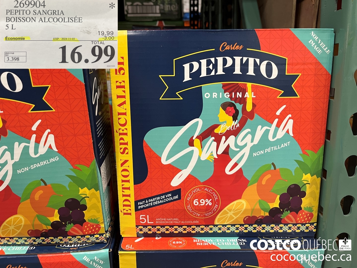 269904 PEPITO SANGRIA BOISSON ALCOOLISEE ($3.00 INSTANT SAVINGS EXPIRES ON 2024-11-03) $16.99