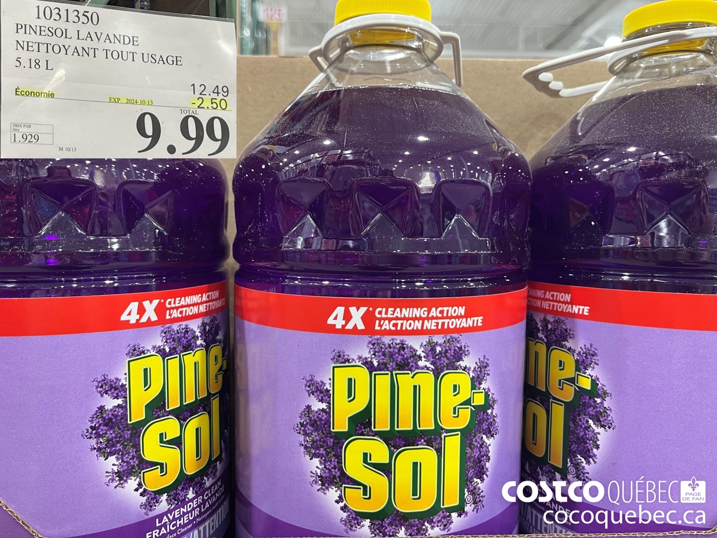 1031350 PINESOL LAVANDE NETTOYANT TOUT USAGE  ($2.50 INSTANT SAVINGS EXPIRES ON 2024-10-13) $9.99