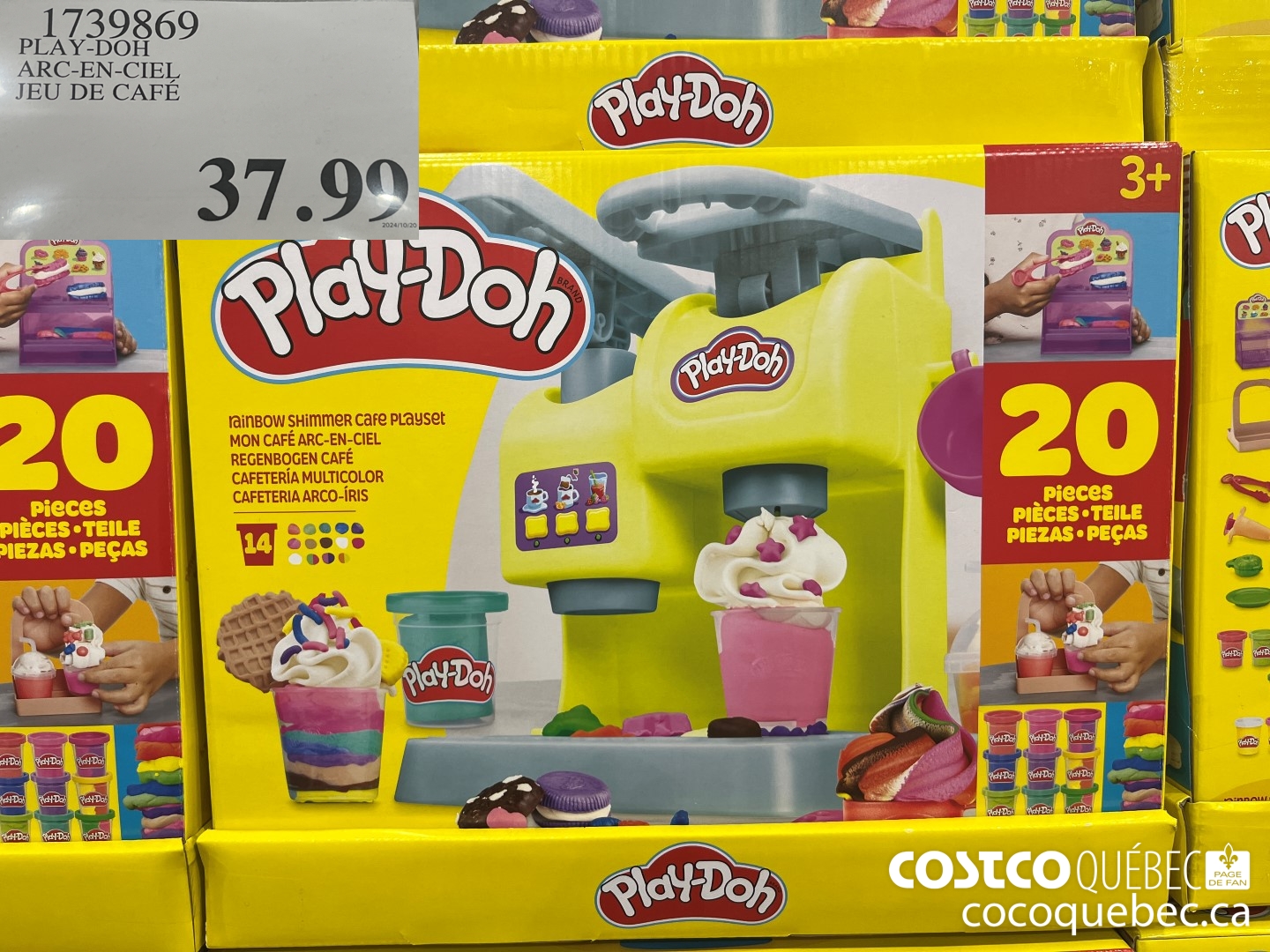 1739869 PLA Y-DOH ARC-EN-CIEL JEU DE CAFE  $37.99