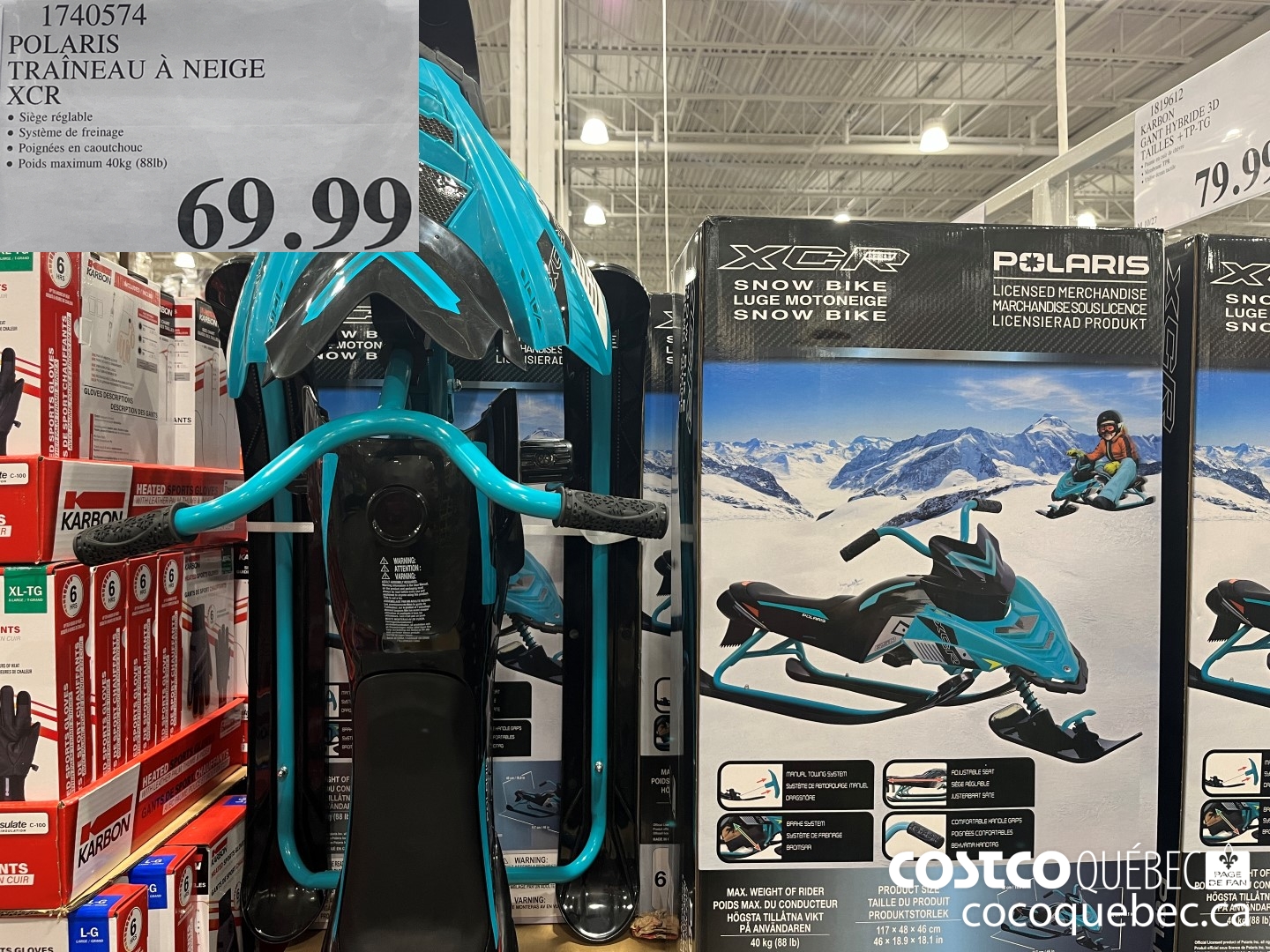 1740574 POLARIS TRAINEAU A NEIGE  $69.99