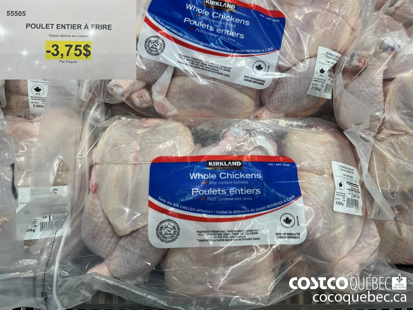 55505 POULET ENTIER A FRIRE  ($3.75 INSTANT SAVINGS)