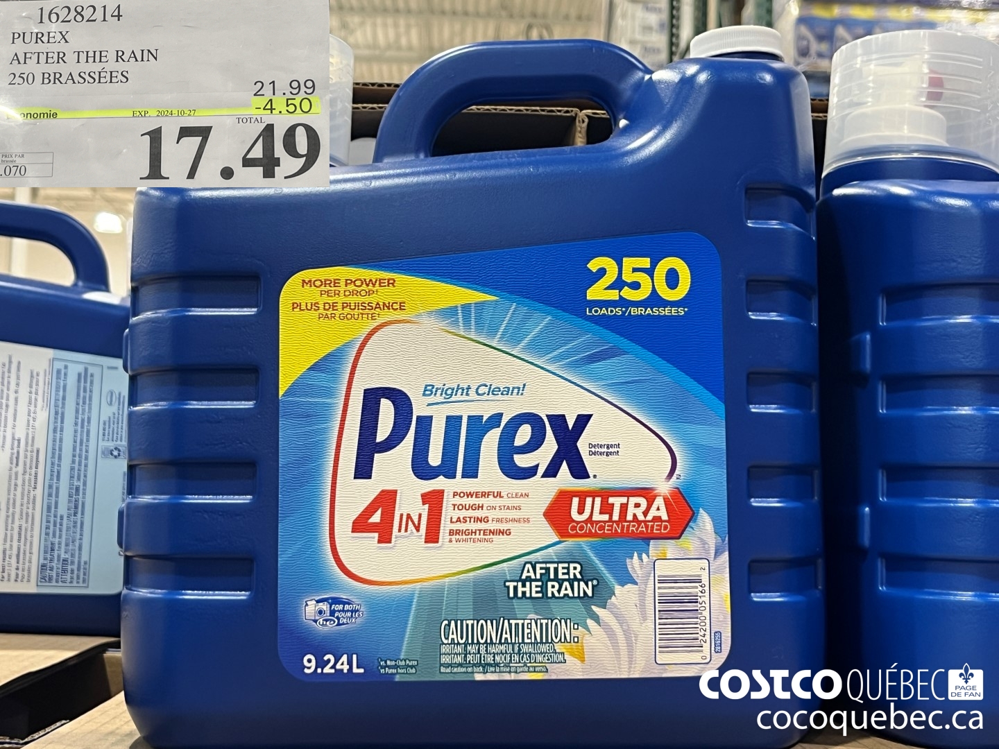 1628214 PUREX AFTER THE RAIN 250 BRASSEES ($4.50 INSTANT SAVINGS EXPIRES ON 2024-09-29) $17.49