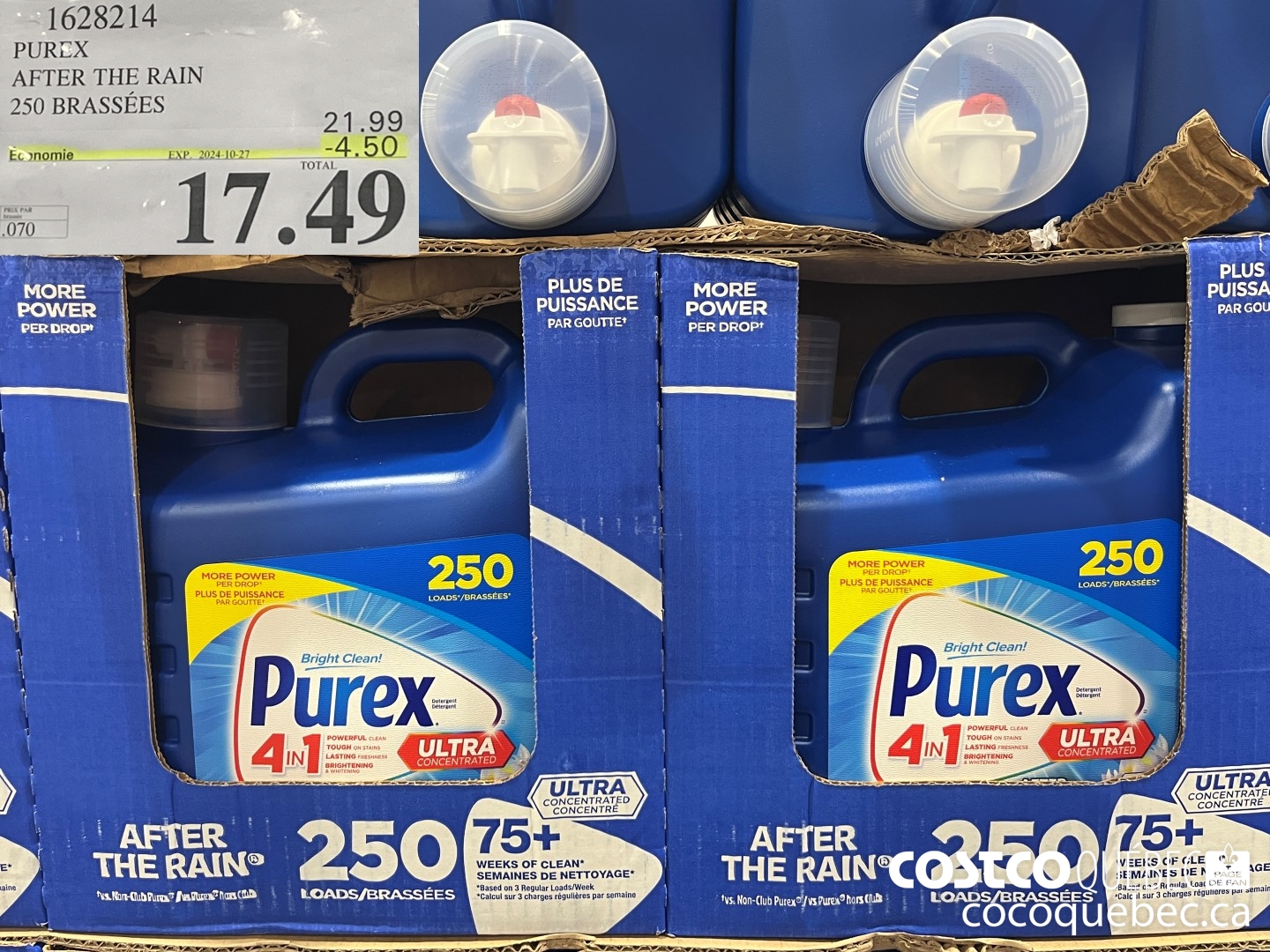 1628214 PUREX AFTER THE RAIN 250 BRASSEES ($4.50 INSTANT SAVINGS EXPIRES ON 2024-10-27) $17.49
