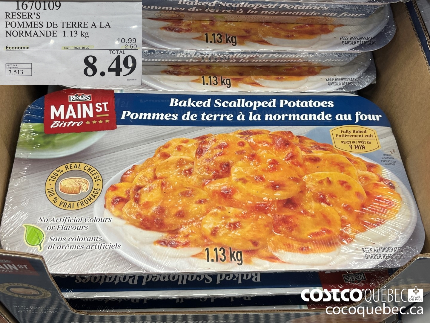 1670109 RESER'S POMMES DE TERRE A LA NORMANDE 1.13 kg  ($2.50 INSTANT SAVINGS EXPIRES ON 2024-10-27) $8.49