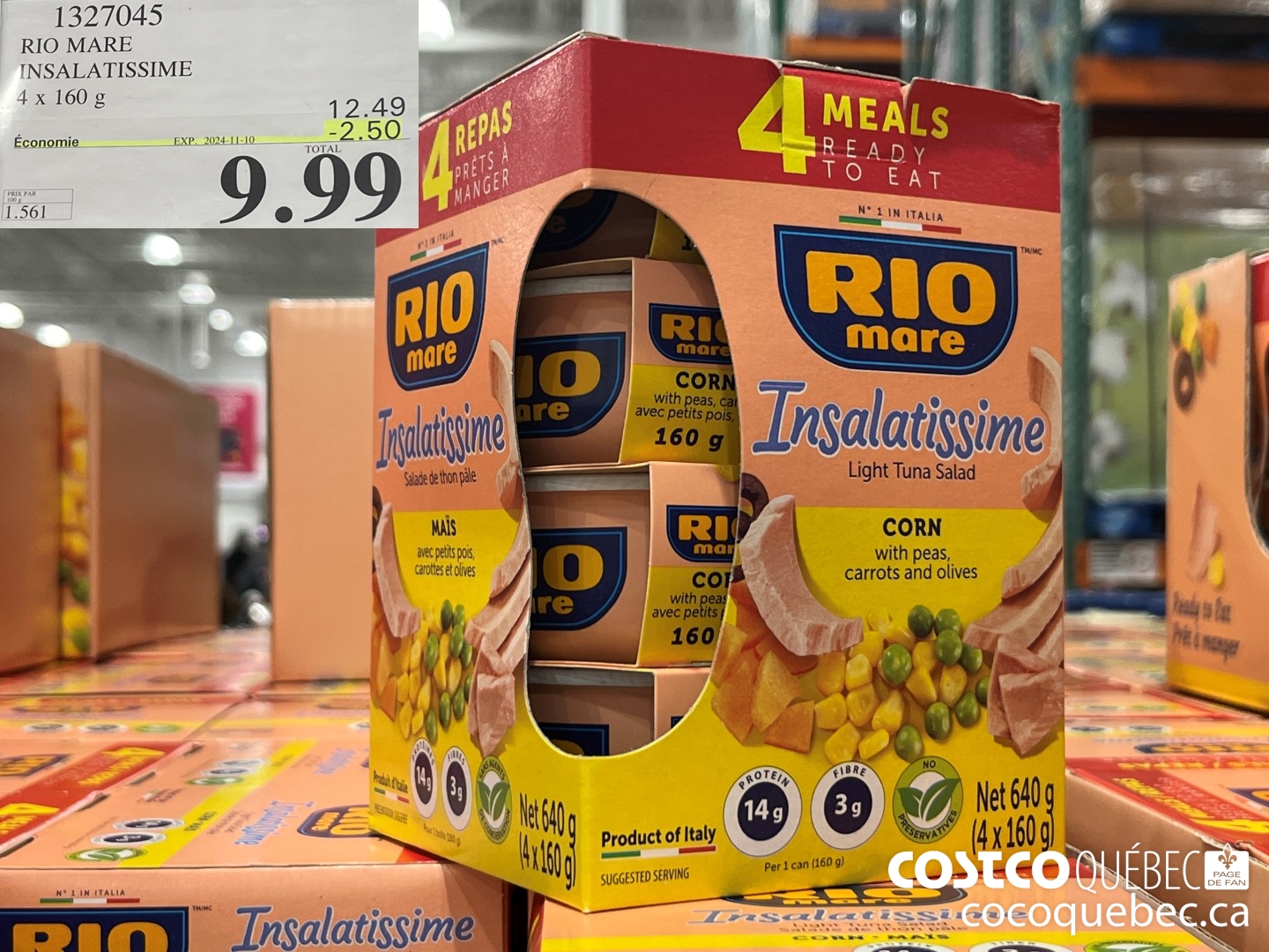 1327045 RIO MARE IN SALATISSIME 4x 160G ($2.50 INSTANT SAVINGS EXPIRES ON 2024-11-10) $9.99