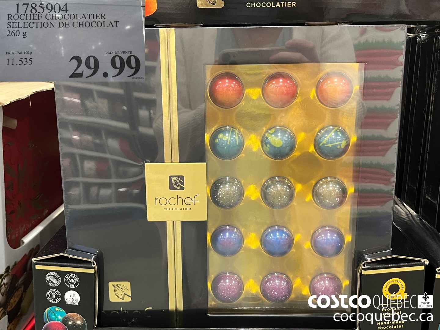 1785904 ROCHEF CHOCOLATIER SELECTION DE CHOCOLAT 260 g  $29.99