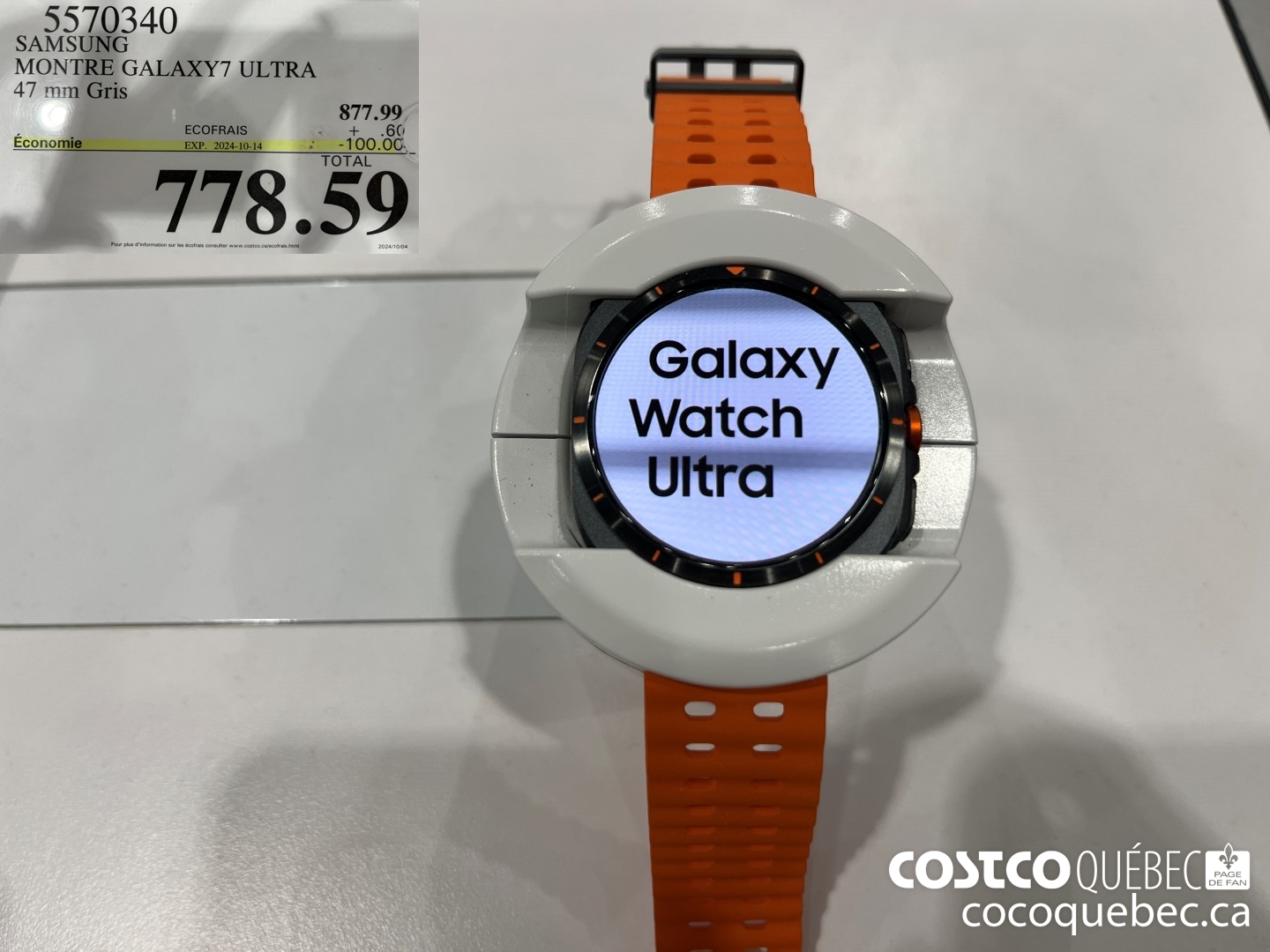 5570340 SAMSUNG MONTRE GALAXY7 ULTRA 47 mm Gris  ($100.00 INSTANT SAVINGS EXPIRES ON 2024-10-14) $778.59