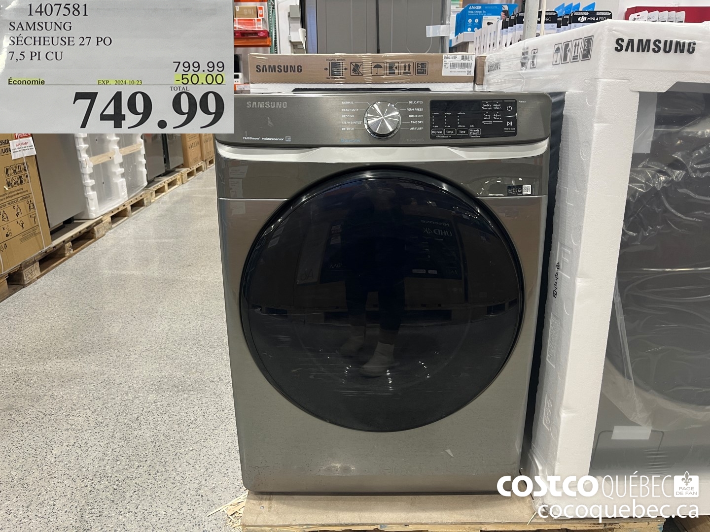 1407581 SAMSUNG SECHEUSE 27 po 7.5 PI CU  ($50.00 INSTANT SAVINGS EXPIRES ON 2024-10-23) $749.99