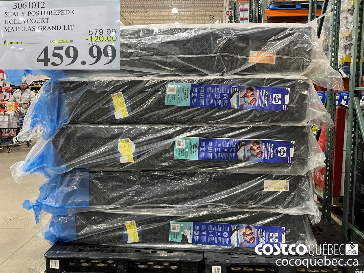 3061012 SEALY POSTUREPEDIC HOLLYCOURT MATELAS GRAND LIT  ($120.00 INSTANT SAVINGS EXPIRES ON 2024-11-10) $459.99