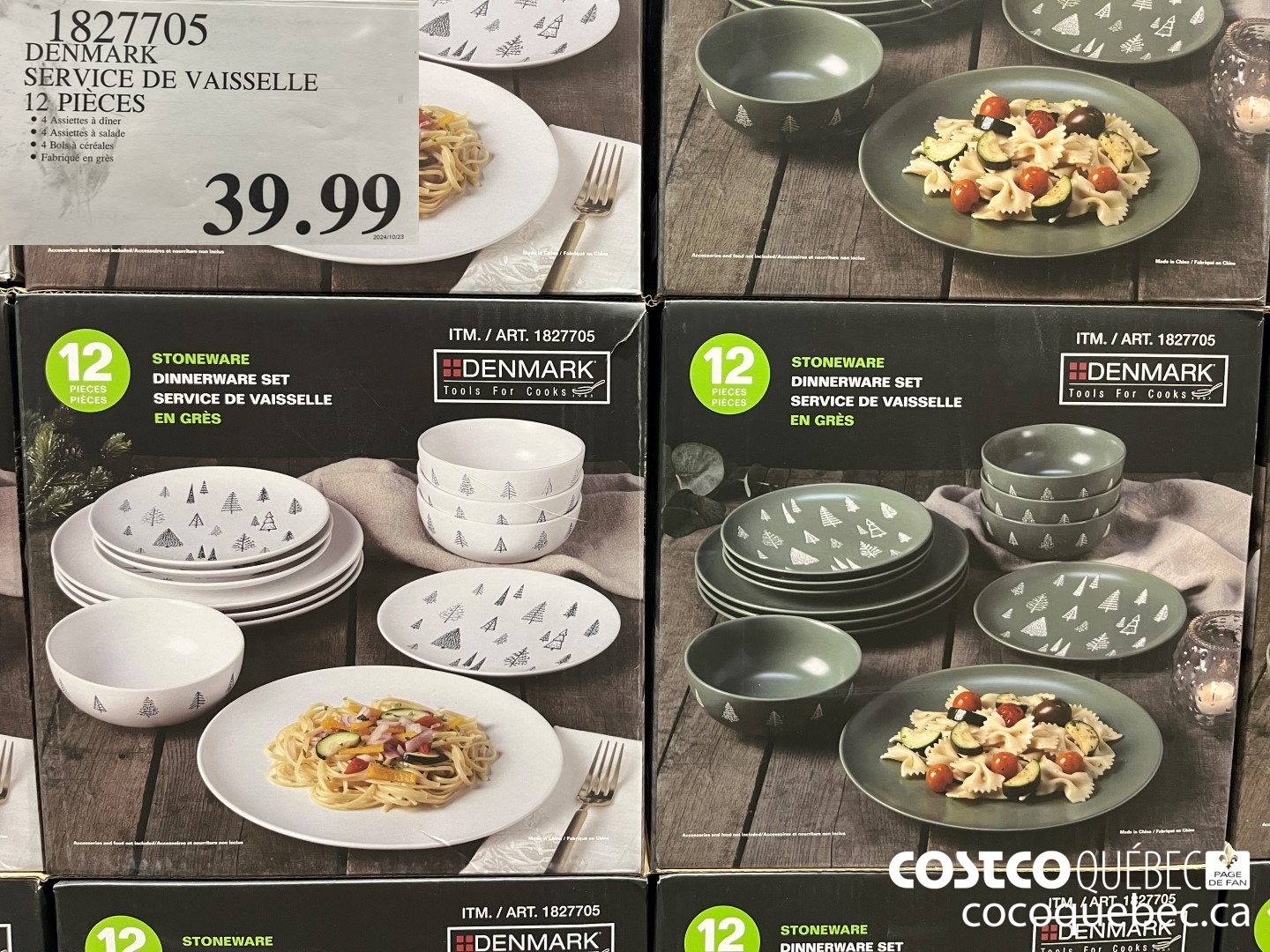 1827705 SERVICE DE VAISSELLE 12 PIECES  $39.99