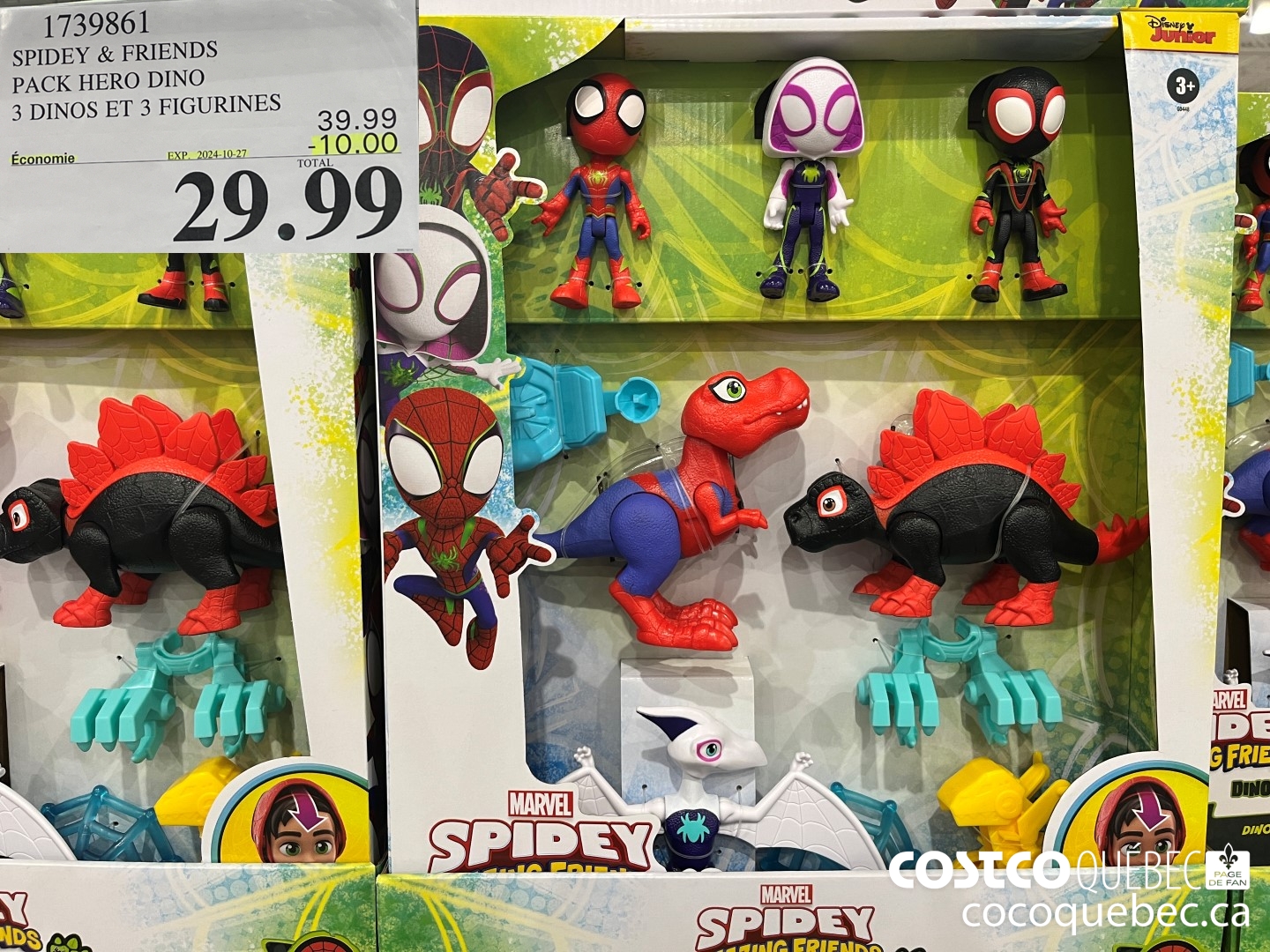 1739861 SPIDEY & FRIENDS PACK HERO DINO 3 DINOS ET 3 FIGURINES  ($10.00 INSTANT SAVINGS EXPIRES ON 2024-10-27) $29.99