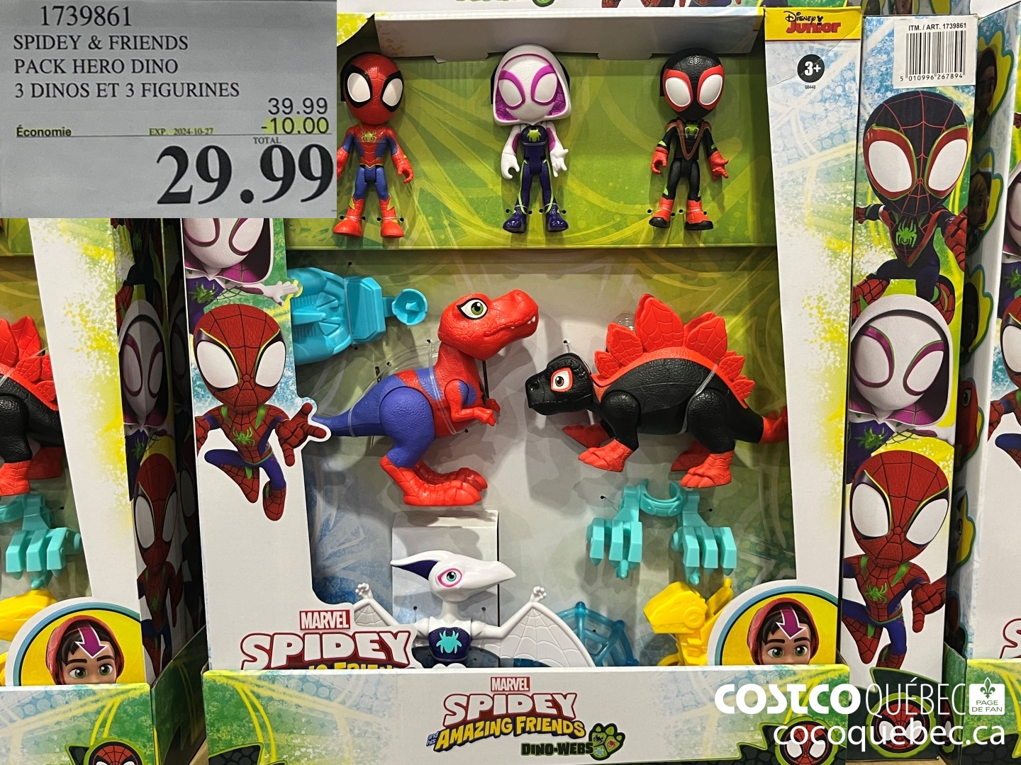 1739861 SPIDEY & FRIENDS PACK HERO DINO 3 DINOS ET 3 FIGURINES  ($10.00 INSTANT SAVINGS EXPIRES ON 2024-10-27) $29.99