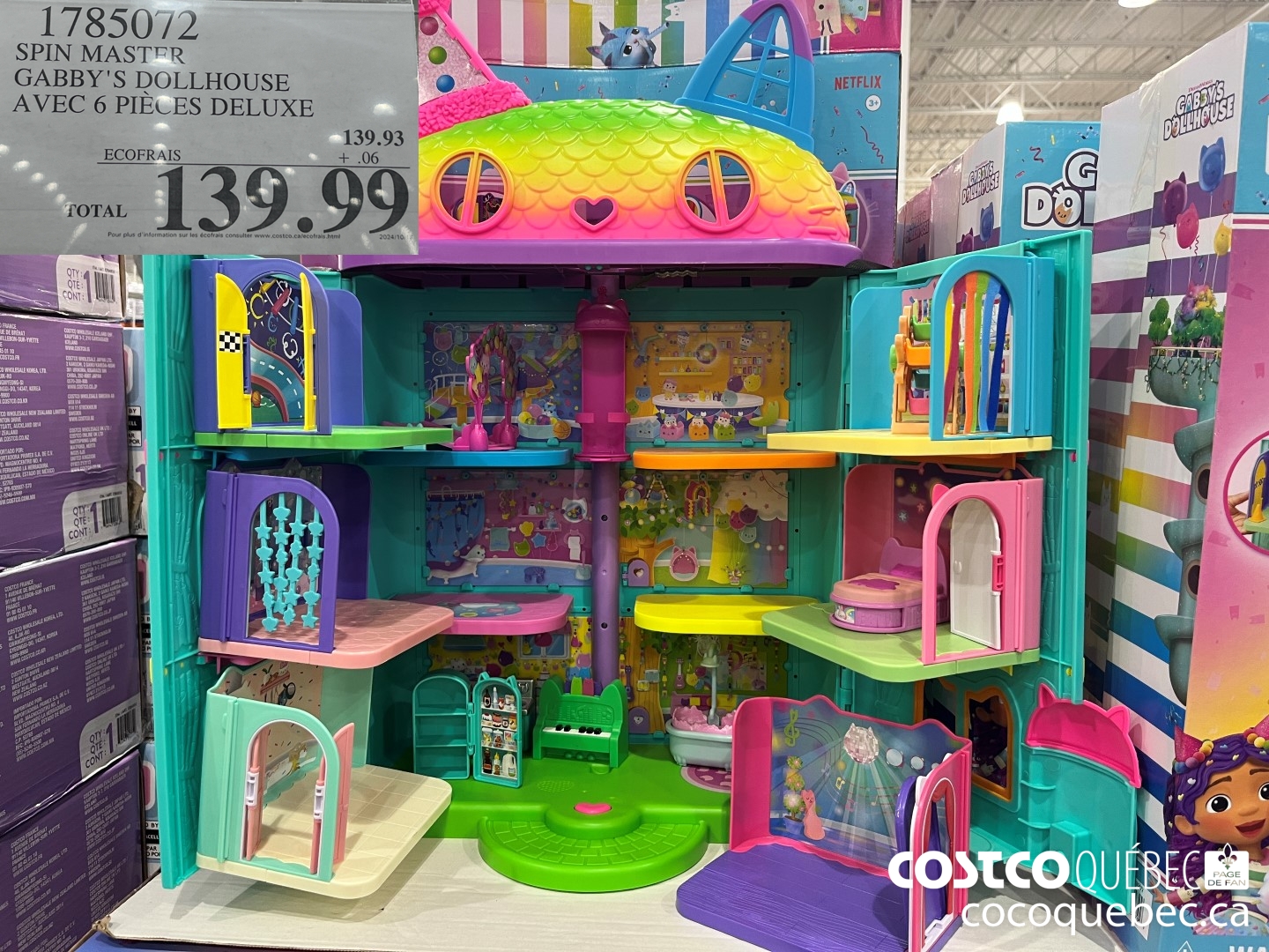 1785072 SPIN MASTTR GABBY'S DOLLHOUSE AVEC 6 PIECES DELUXE  $139.99