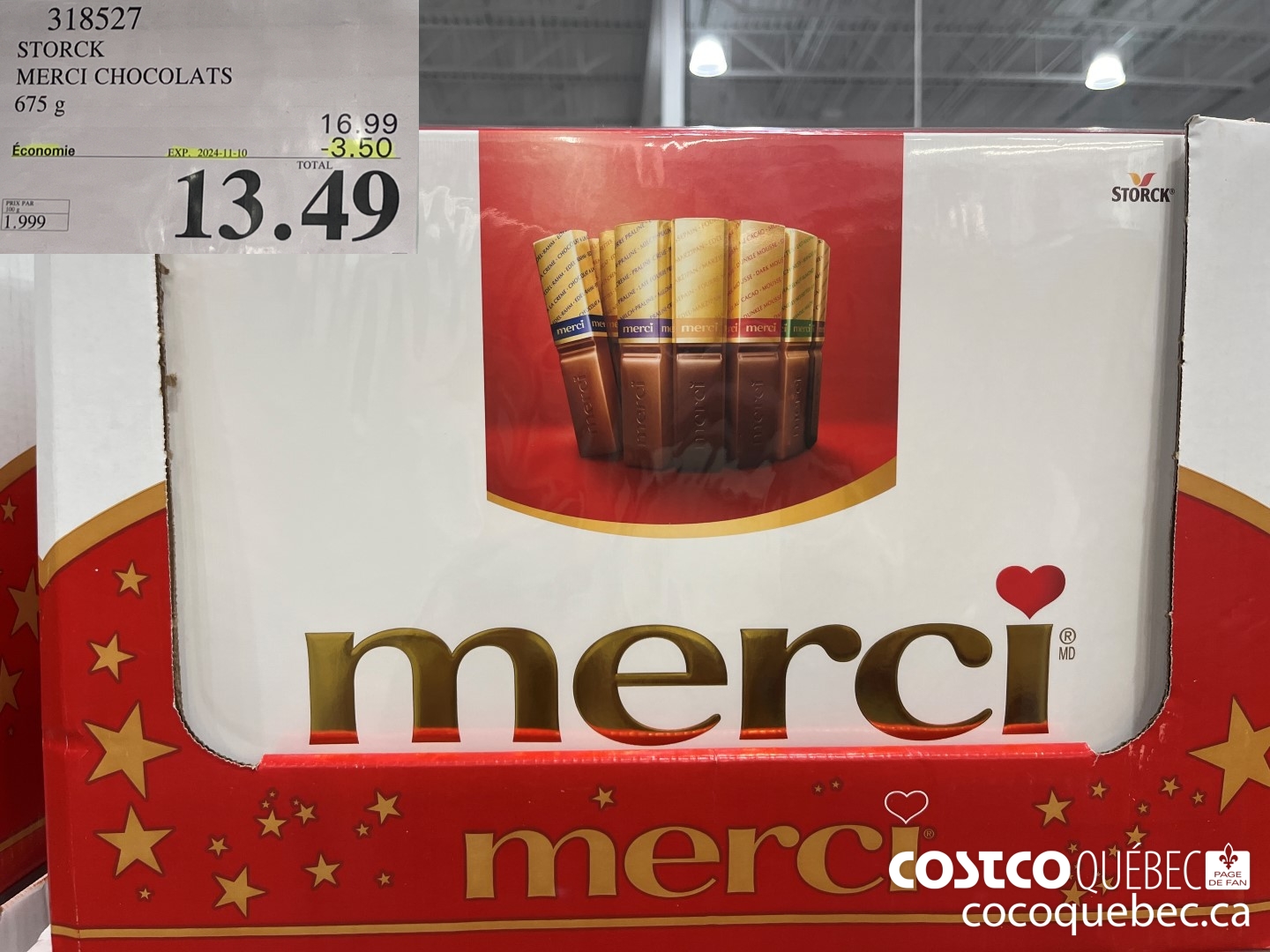 318527 STORCK MERCI CHOCOLATS 675 g  (EXPIRES ON 2024-11-10) $13.49