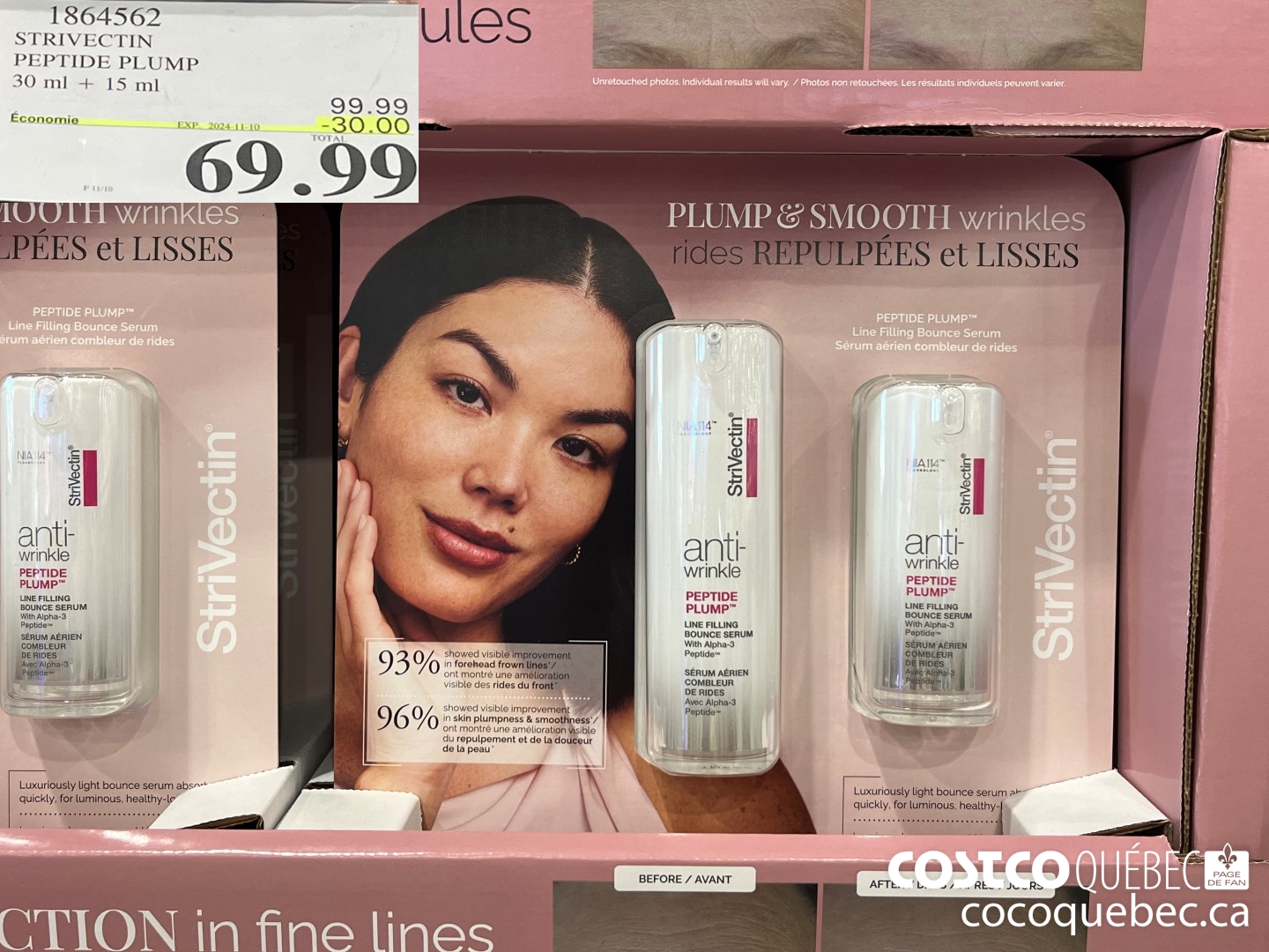 1864562 STRIVECTIN PEPTIDE PLUMP 30 ml + 15 ml  ($30.00 INSTANT SAVINGS EXPIRES ON 2024-11-10) $69.99