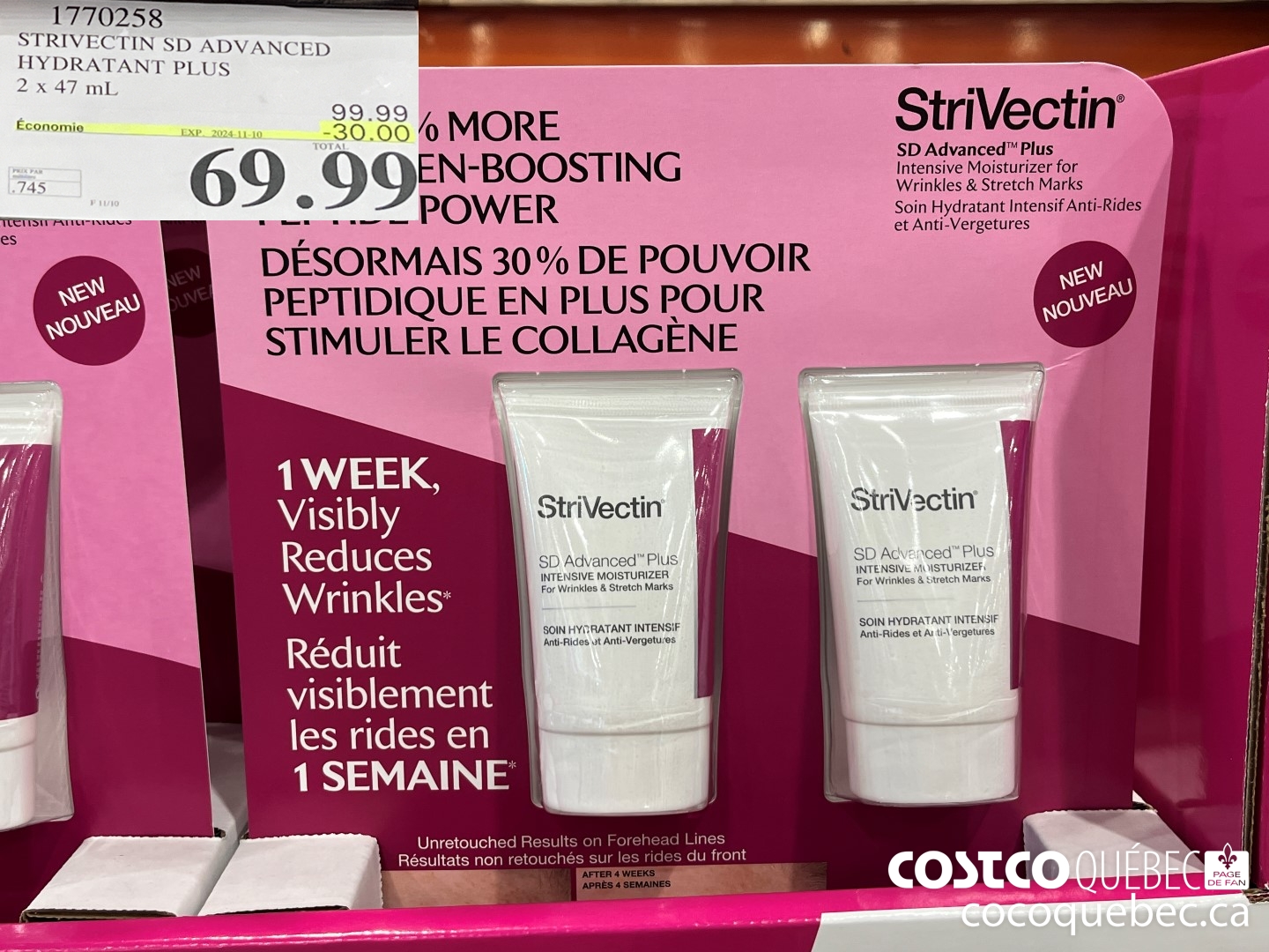1770258 STRIVECTIN SD ADVANCED HYDRATANT PEWS 2x47 mL  ($30.00 INSTANT SAVINGS EXPIRES ON 2024-11-10) $69.99