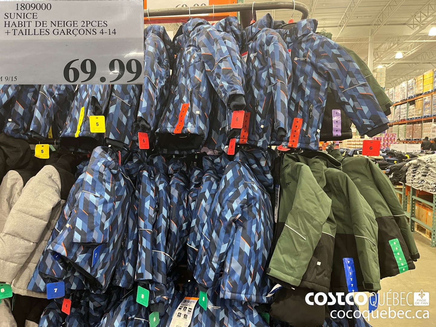 1809000 SUNICE HABIT DE NEIGE 2PCES +TAILLES GARCONS 4-14  $69.99