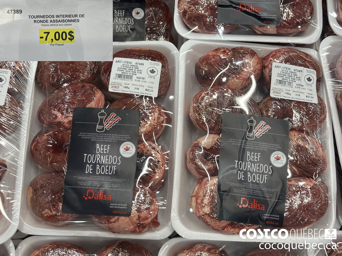 47389 TOURNEDOS INTERIEUR DE RONDE ASSAISONNES Par Paquet  $7.00