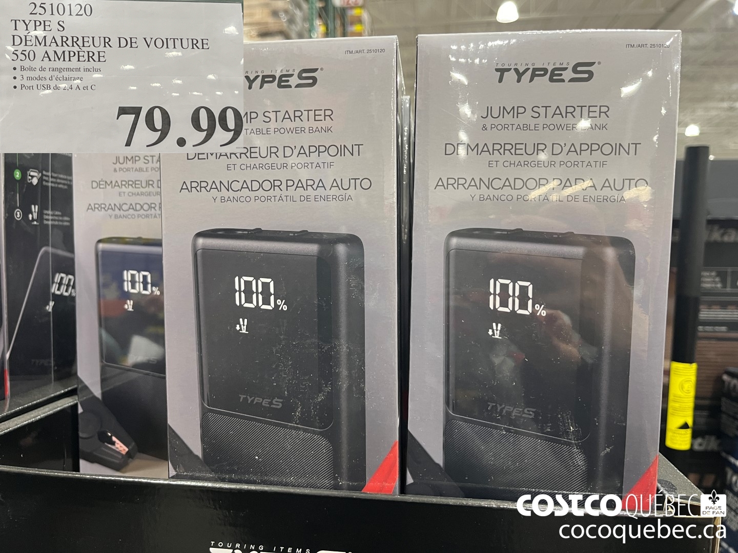 2510120 TYPE S DEMARREUR DE VOITURE  $79.99