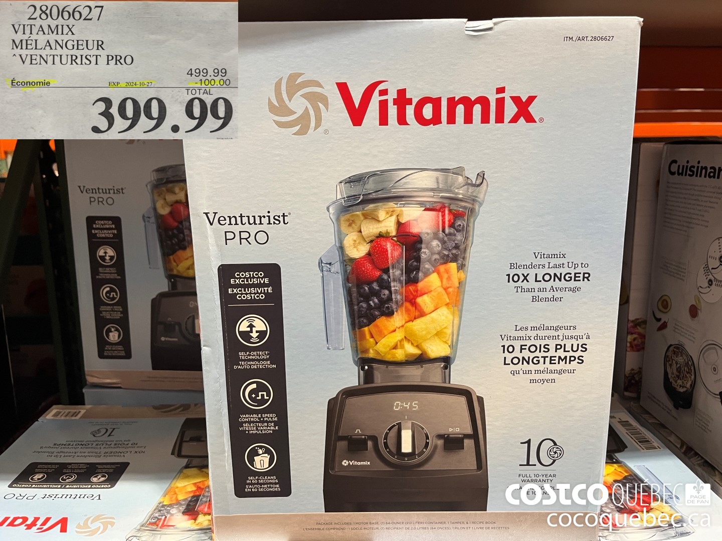 2806627 VITAMIX MELANGEUR VENTURIST PRO 100.00 OFF  (EXPIRES ON 2024-10-27) $399.99