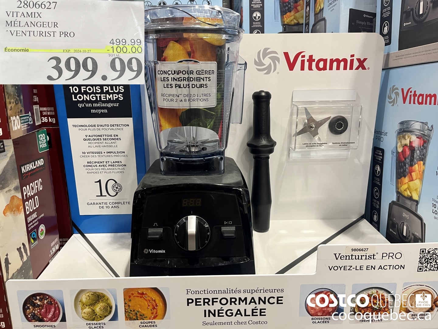 2806627 VITAMIX MELANGEUR VENTURIST PRO 100.00 OFF  ($499.99 INSTANT SAVINGS EXPIRES ON 2024-10-27) $399.99