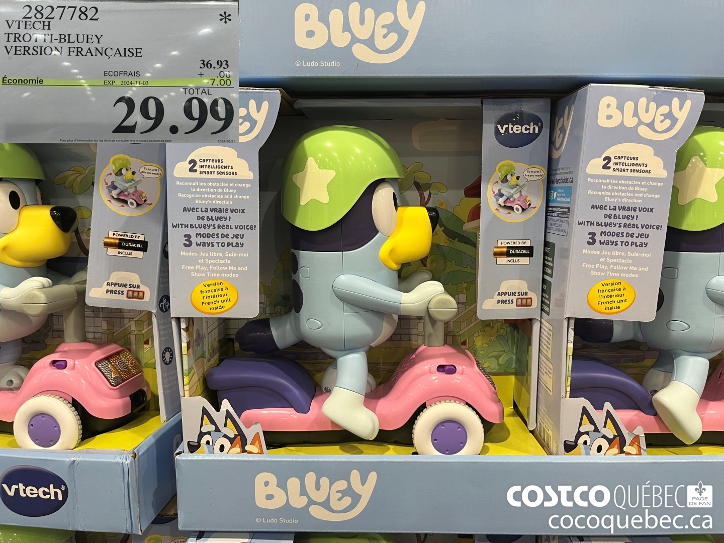 2827782 VTECH TROTTI-BLUEY VERSION FRANCAISE  ($7.00 INSTANT SAVINGS EXPIRES ON 2024-11-03) $29.99