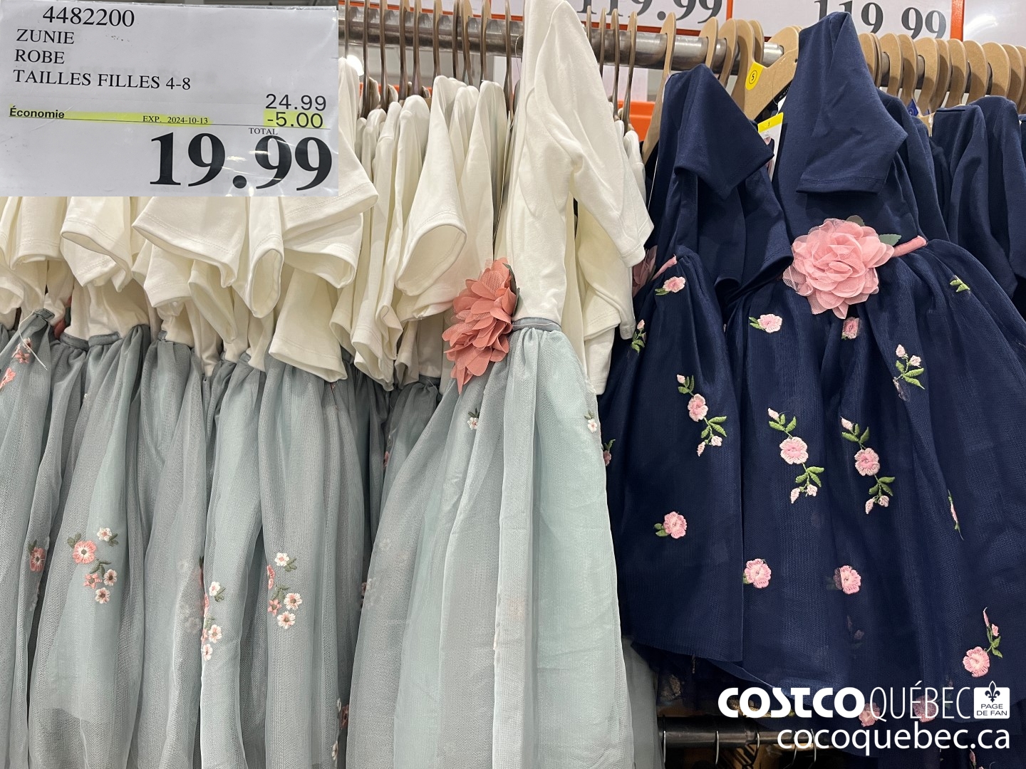 4482200 ZUNIE ROBE TAILLES FILLES 4-8  ($5.00 INSTANT SAVINGS EXPIRES ON 2024-10-13) $19.99