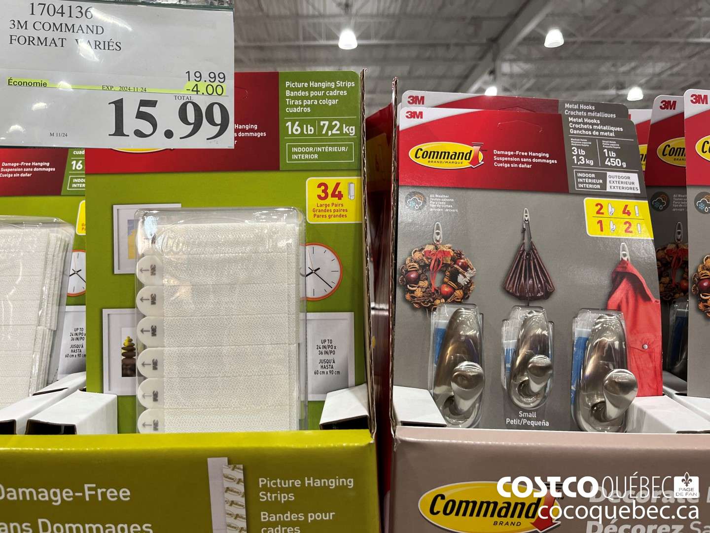 1704136 1704136 3M COMMAND FORMAT  ($4.00 INSTANT SAVINGS EXPIRES ON 2024-11-24) $15.99